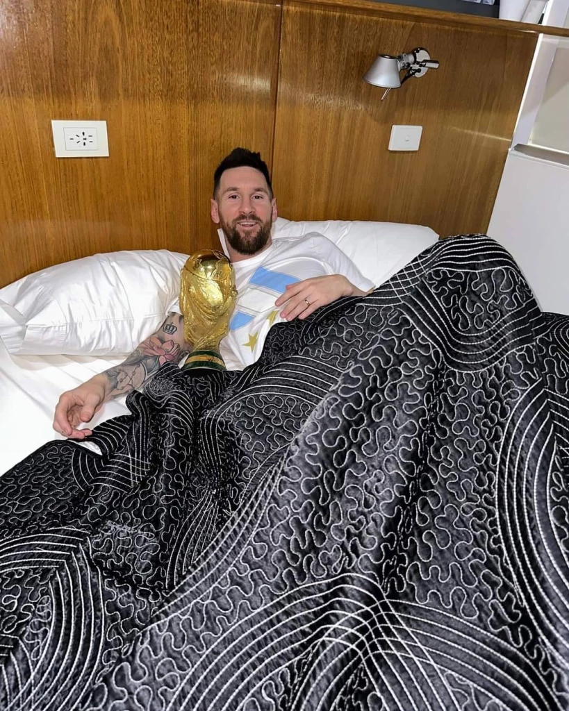 Messi wakes up with World Cup trophy in his bed