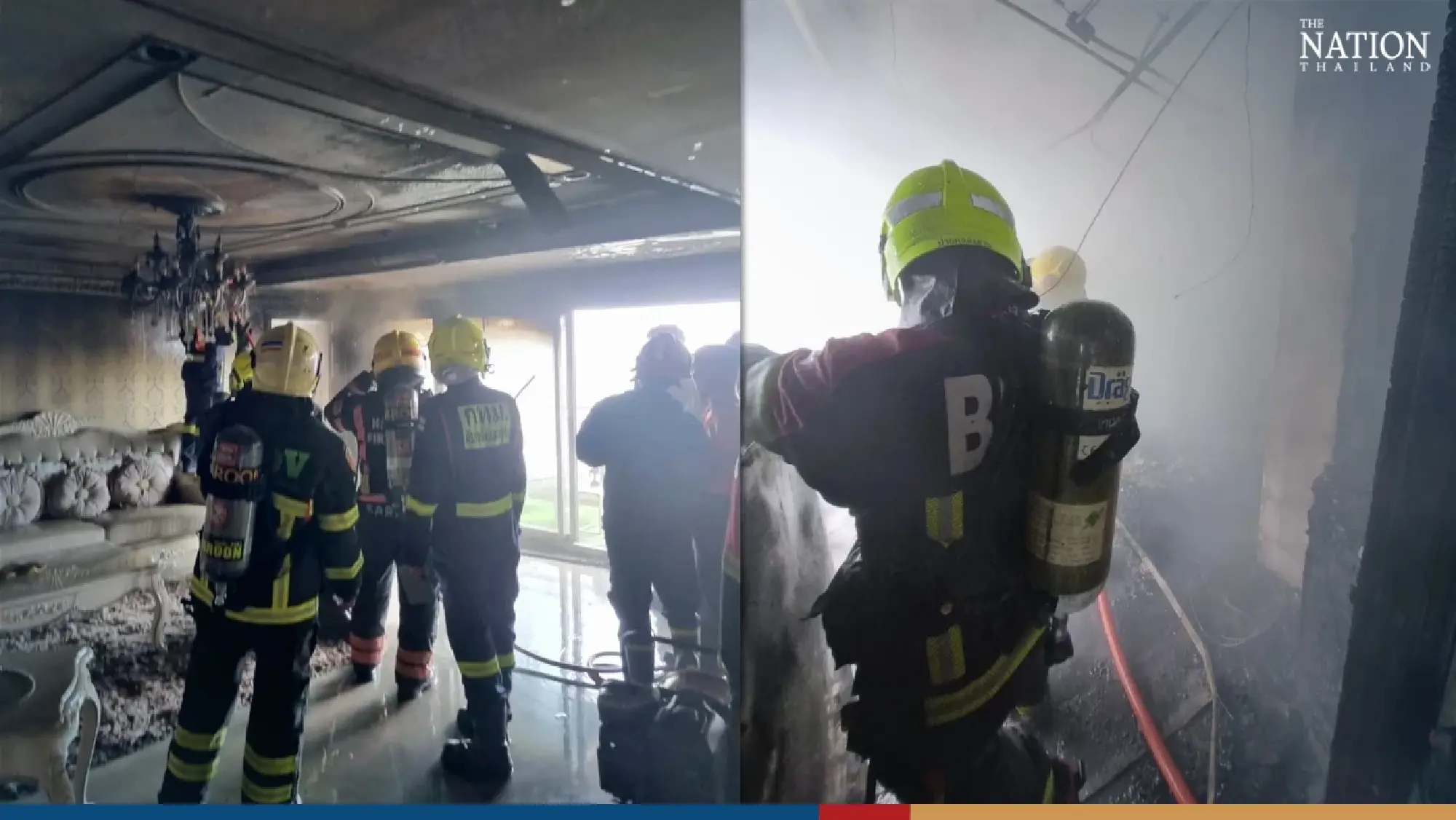 Fire damages 40th-floor condo unit on banks of Chao Phraya