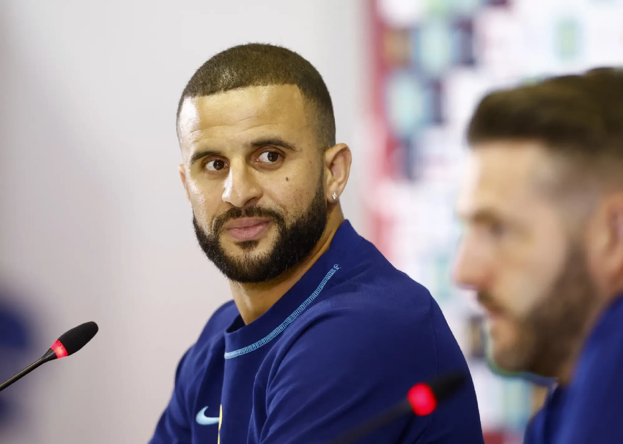 England's Kyle Walker during the press conference