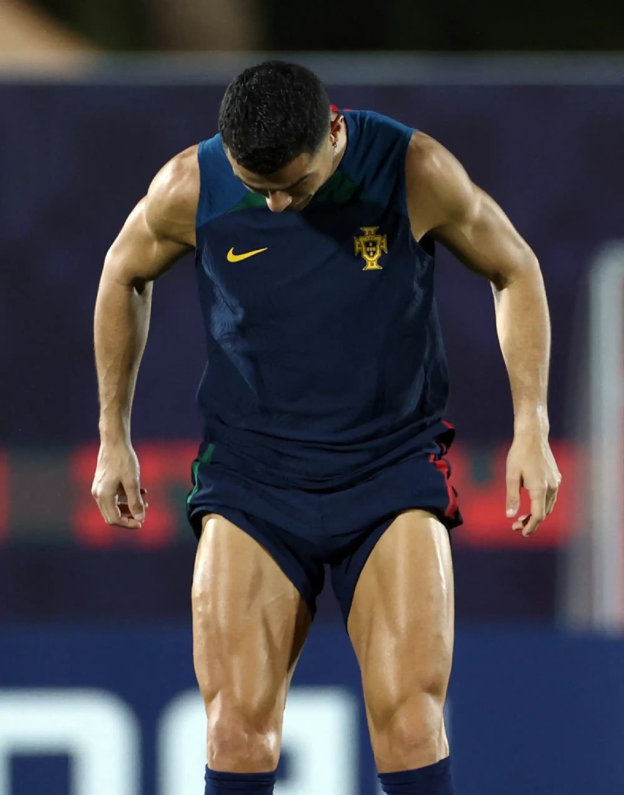 Portugal's Cristiano Ronaldo during training