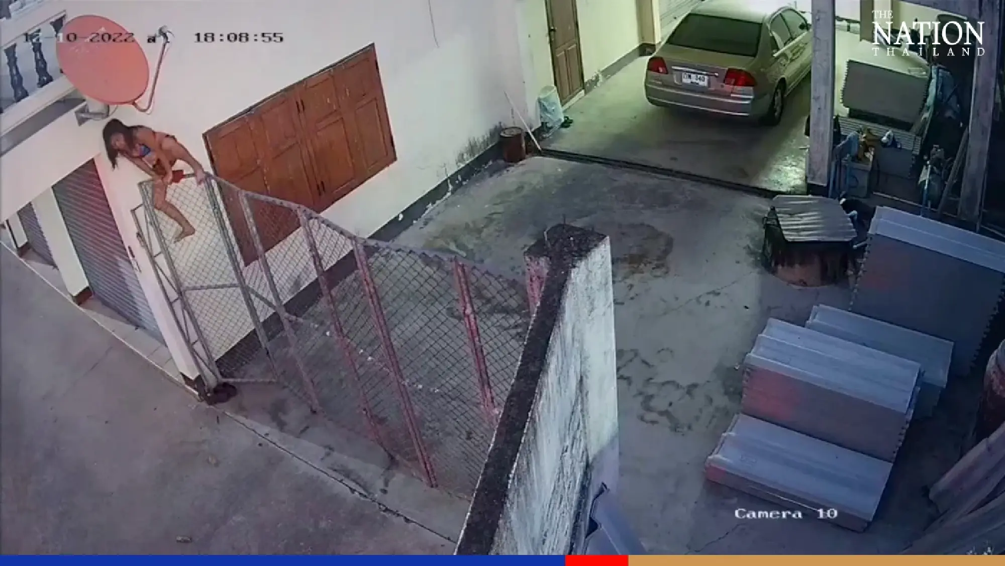 Bikini-wearing intruder caught on CCTV trying to break into Chiang Mai shop