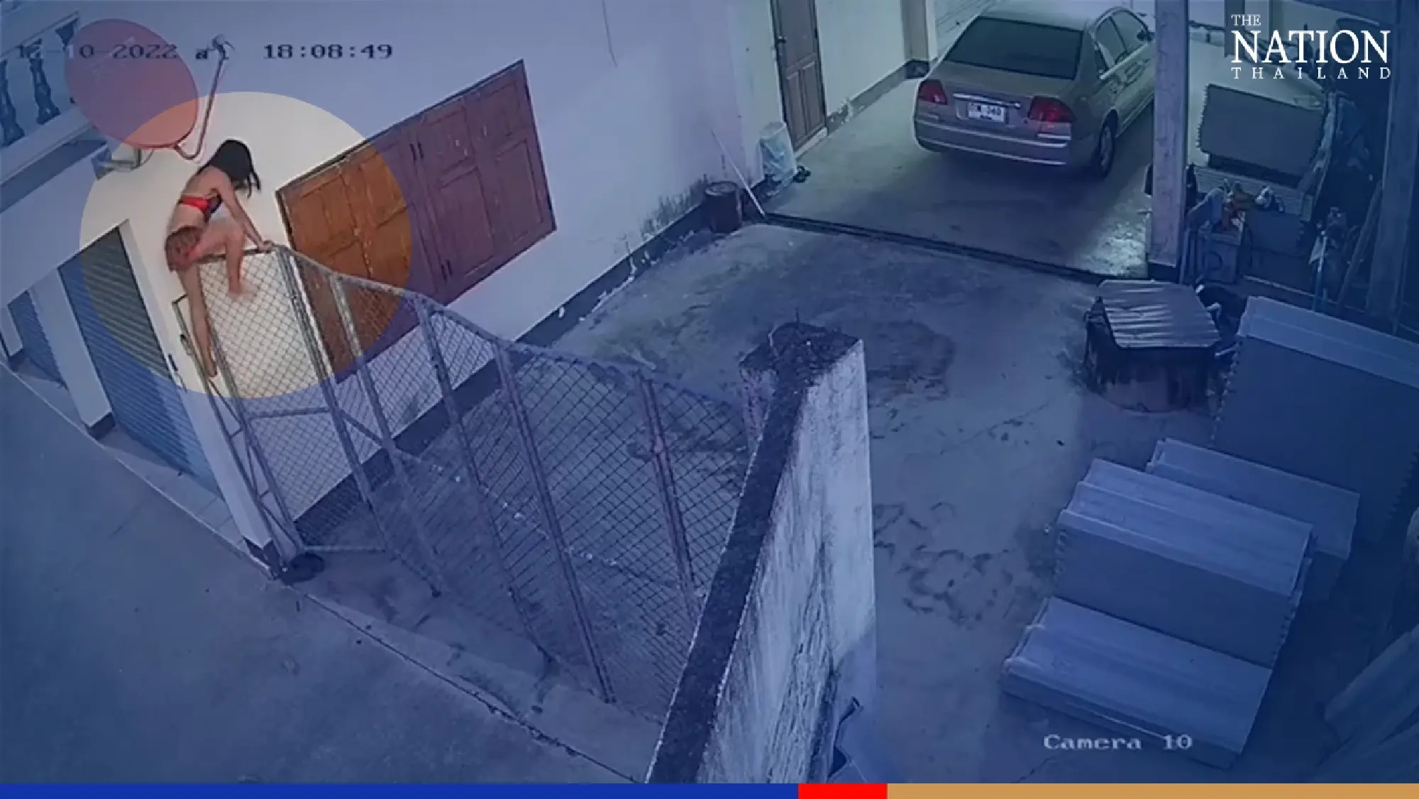 Bikini-wearing intruder caught on CCTV trying to break into Chiang Mai shop