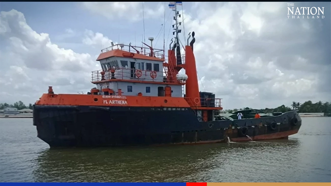 Tugboat capsizes in choppy Gulf of Thailand, all crew members rescued