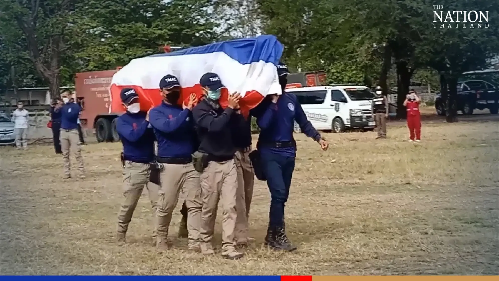 Body of Thai soldier killed by landmine flown home to family