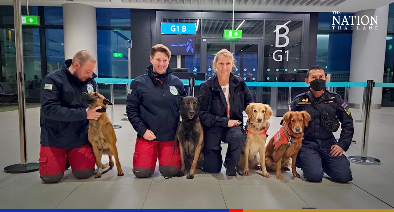 Thai sniffer dogs become stars of earthquake rescue efforts