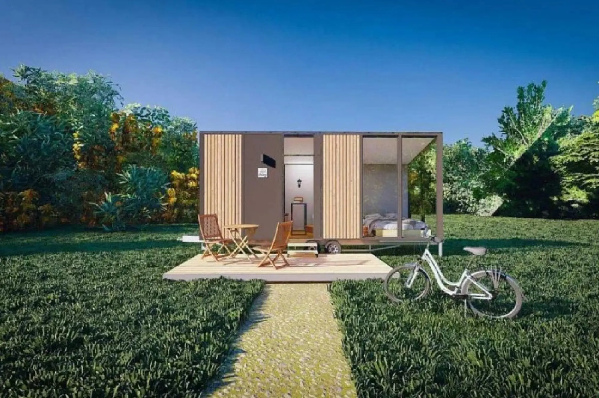 An artist’s impression of the the tiny houses that will be for visitors on Lazarus Island. PHOTO: SENTOSA DEVELOPMENT CORPORATION