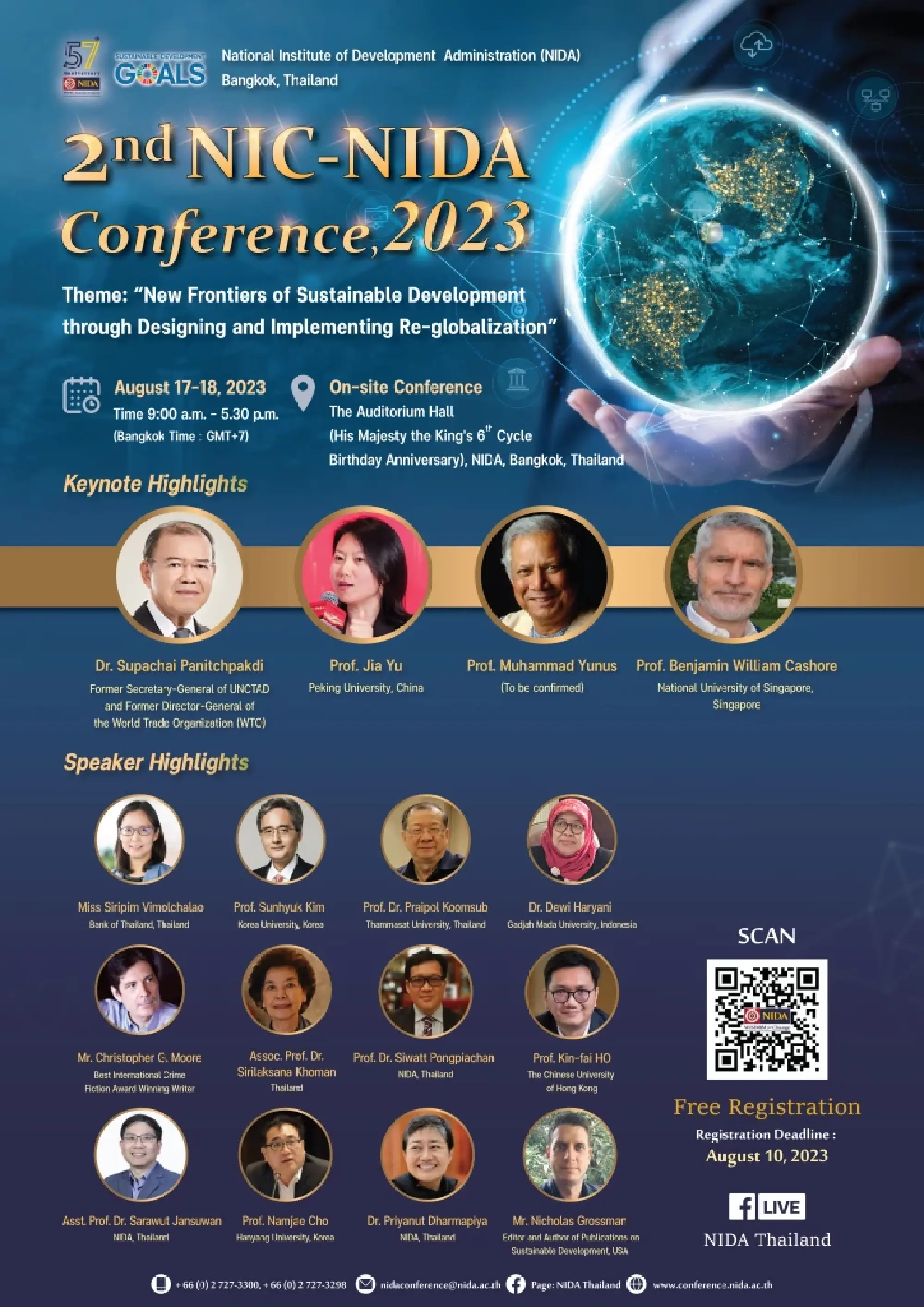 NIC-NIDA Conference 2023: Sustainable Development through Re-globalization