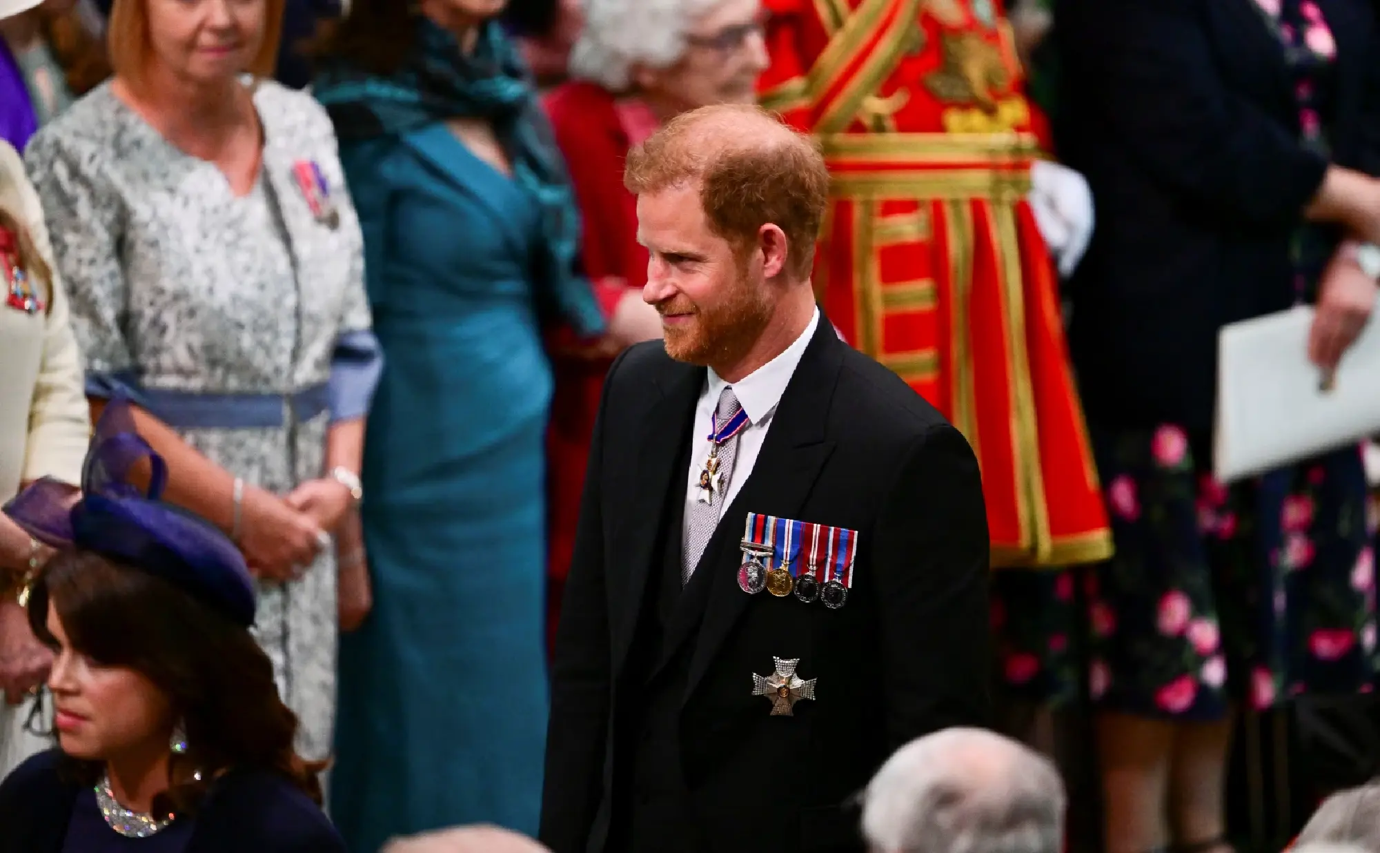Prince Harry attends Britain's King Charles and Queen Camilla's coronation ceremony in Westminster Abbey