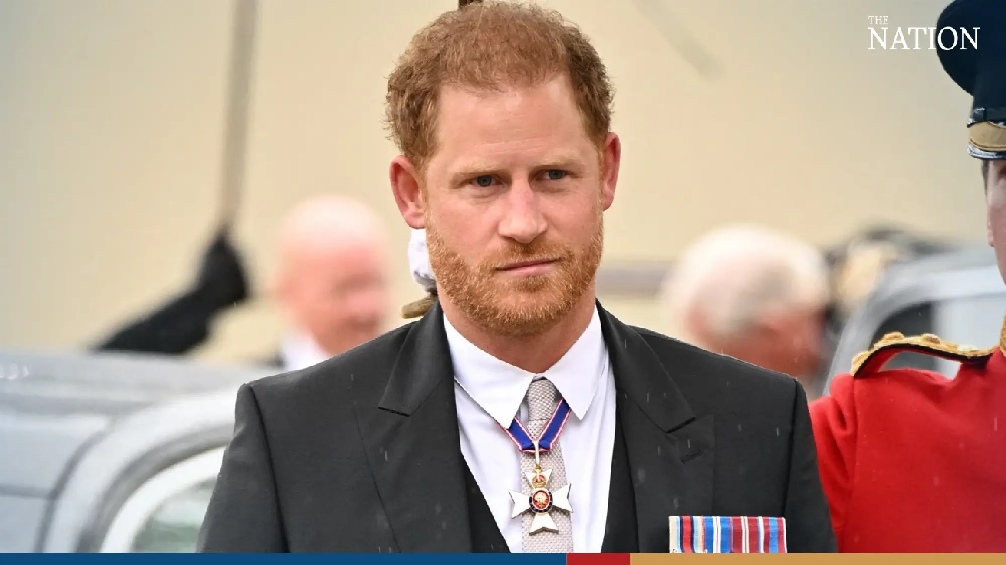Prince Harry arrives for the coronation of King Charles at Westminster Abbey, London, Britain