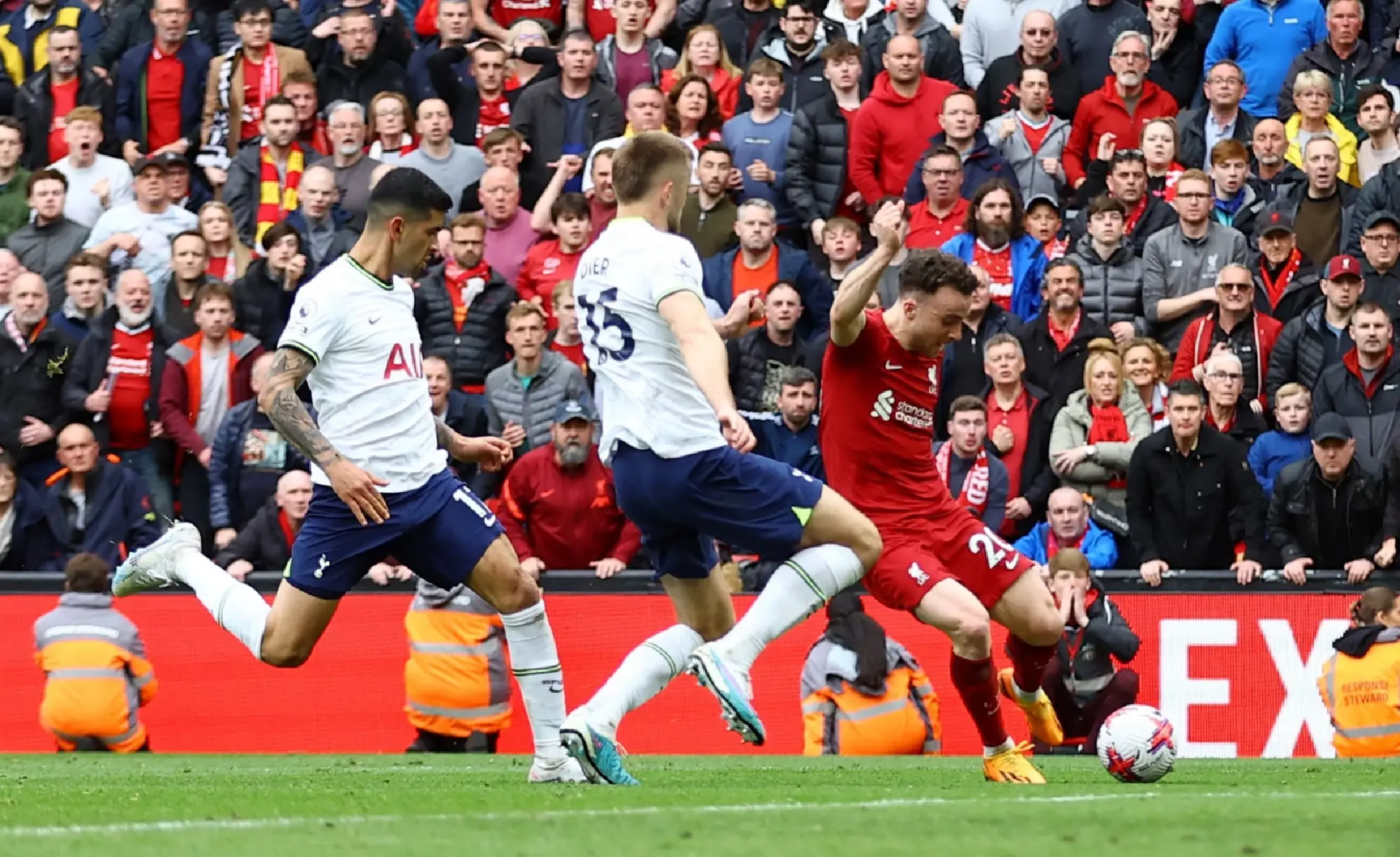 Liverpool's Diogo Jota scores their fourth goal