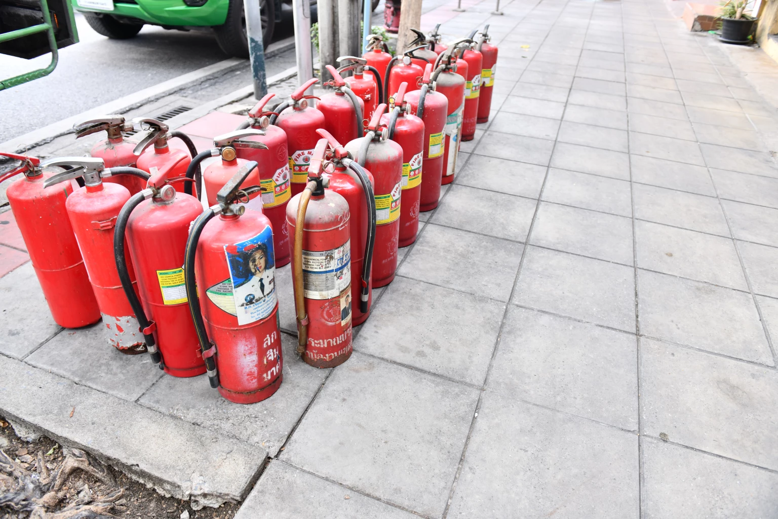 BMA reviewing the condition of fire extinguishers in Bangkok