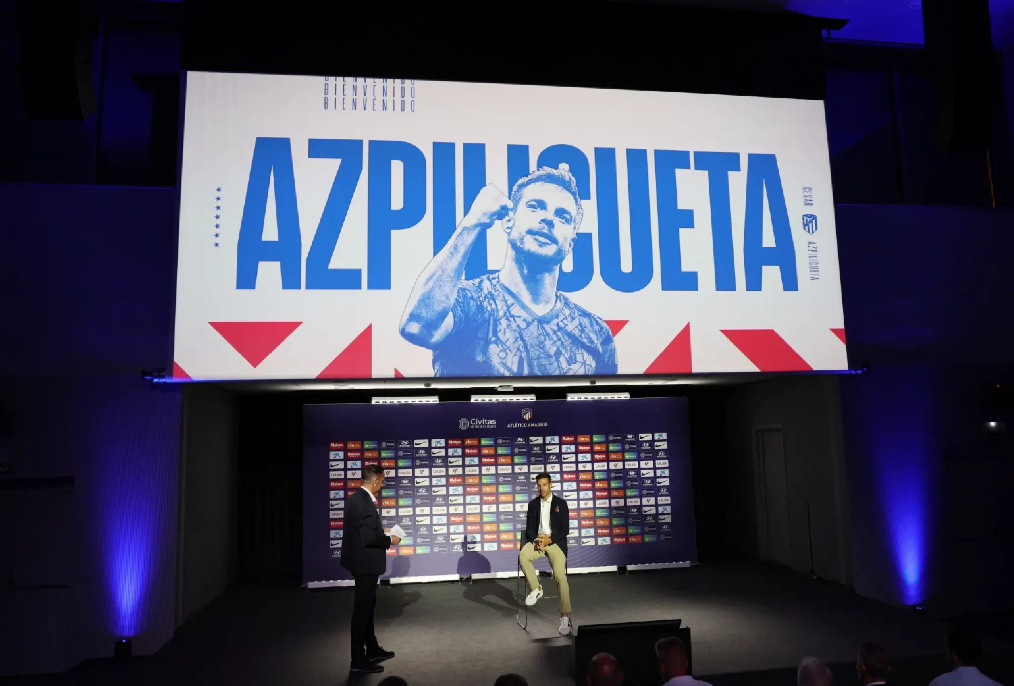 Atletico Madrid new signing Cesar Azpilicueta during his unveiling