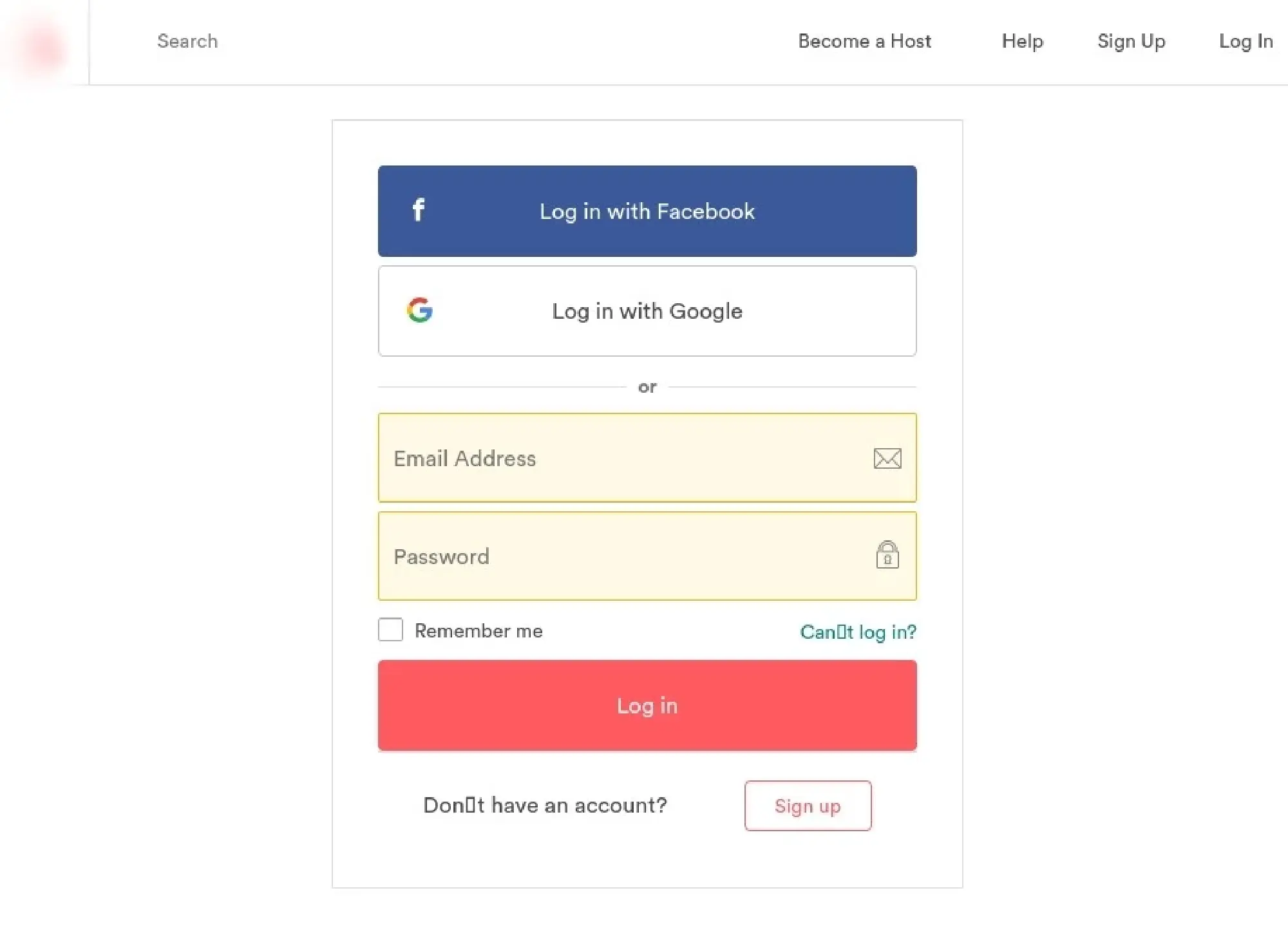 Example of phishing page asking for login credentials