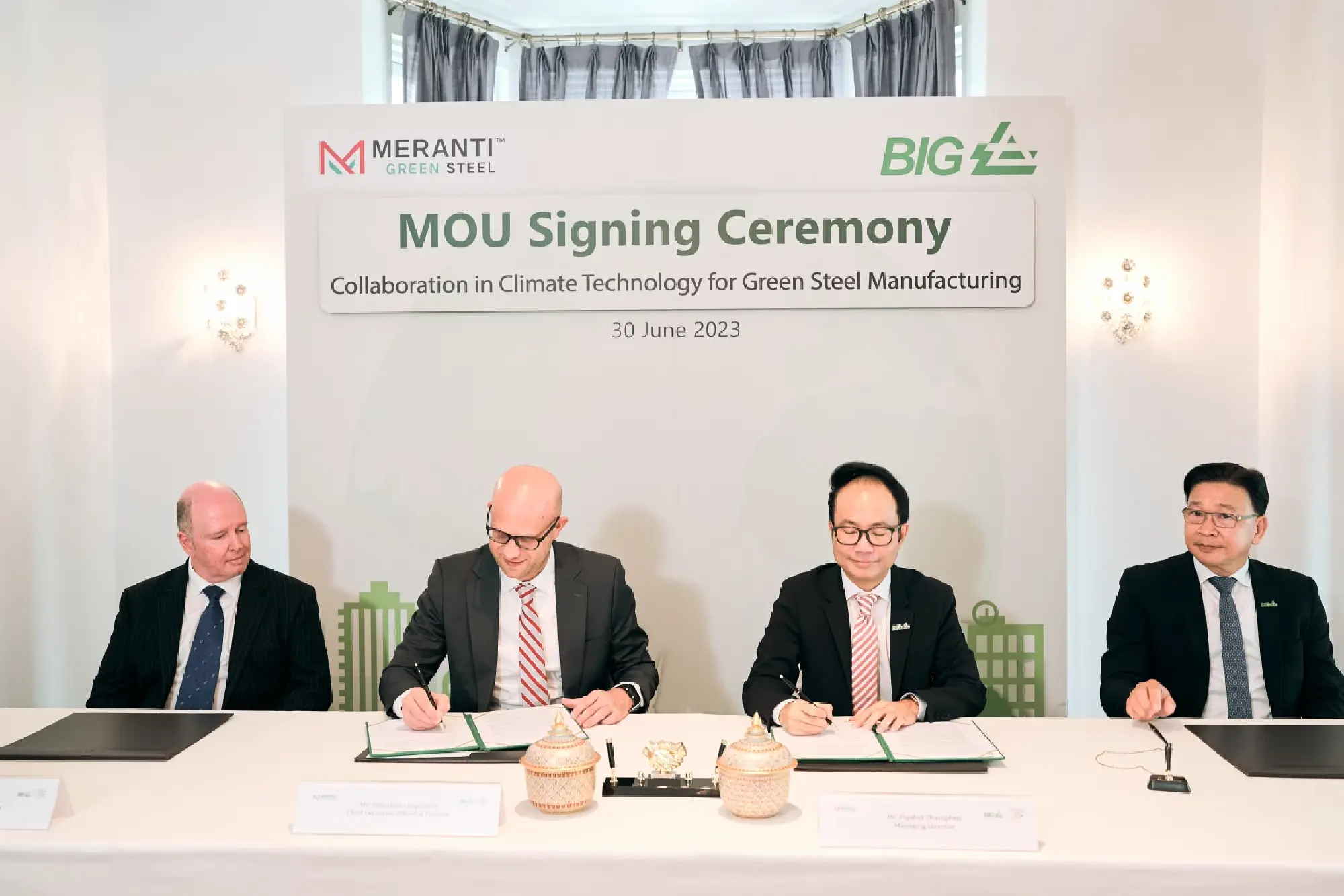 BIG and Meranti Steel enter into strategic cooperation in sustainable climate technology for a new green steel plant in Thailand