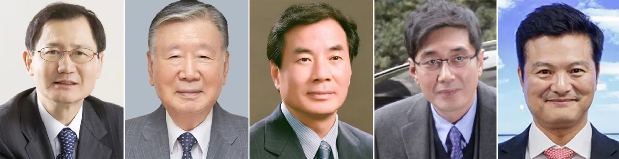 From left: Park Chan-koo, Lee Joong-keun, Rhee Jang-han, Lee Ho-jin and Kim Tae-woo (Yonhap)