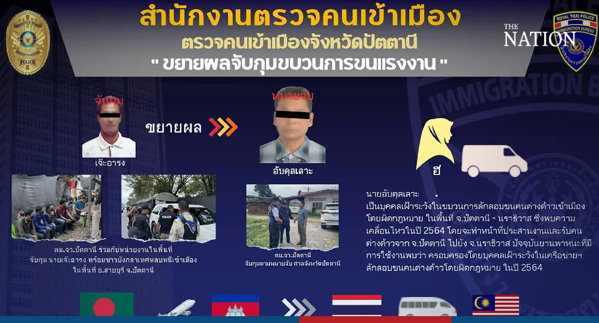Thai man arrested for allegedly transporting illegal migrant workers