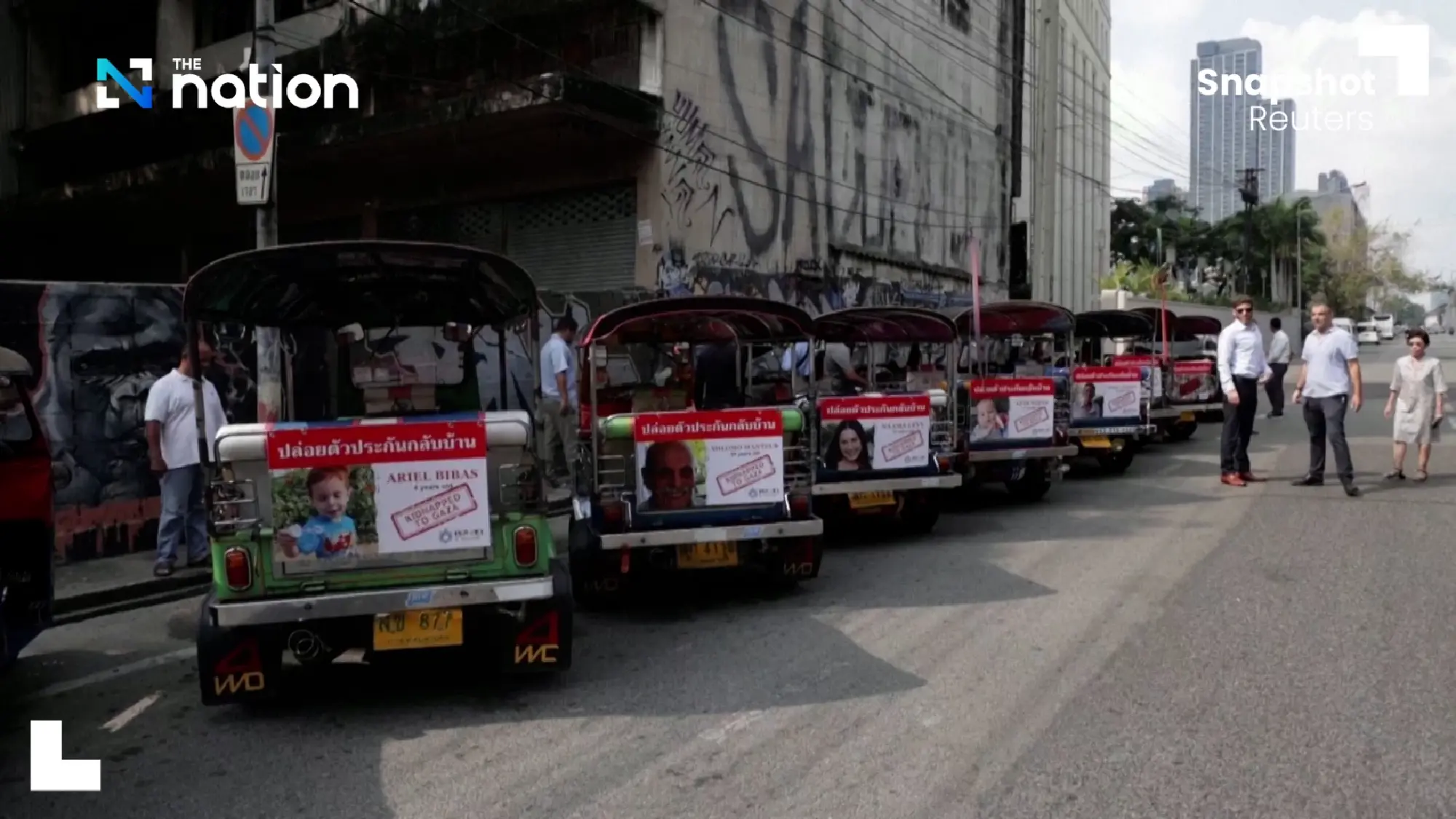 Tuk-tuks used to remind Bangkokians of Gaza hostages | The Nation