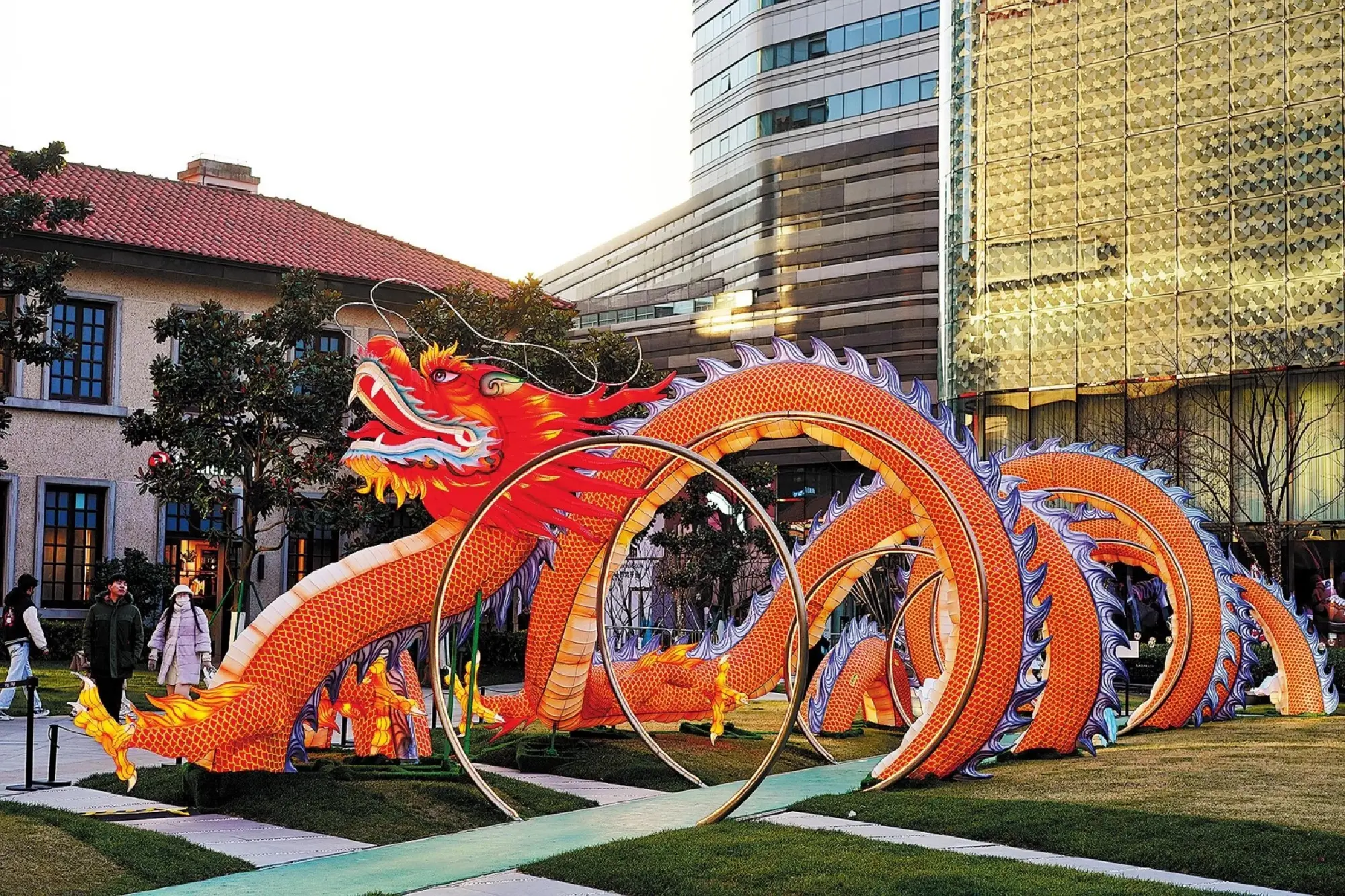 Dragons fly high throughout the city