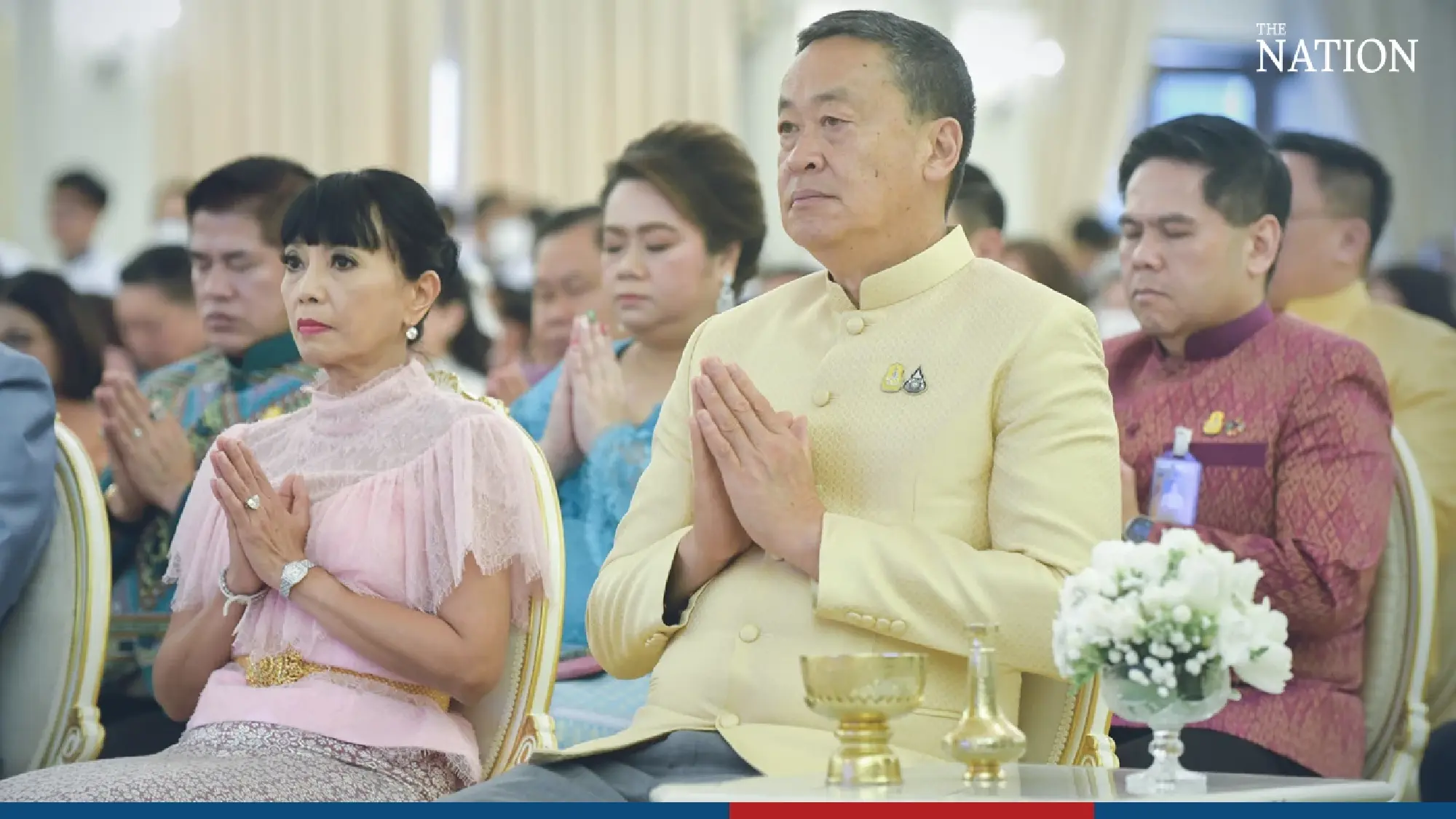 PM leads cabinet in merit-making ceremony at Government House