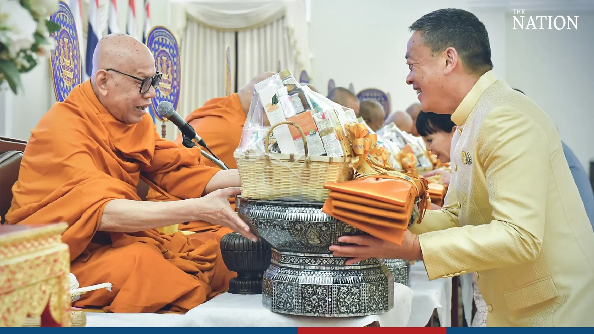 PM leads cabinet in merit-making ceremony at Government House