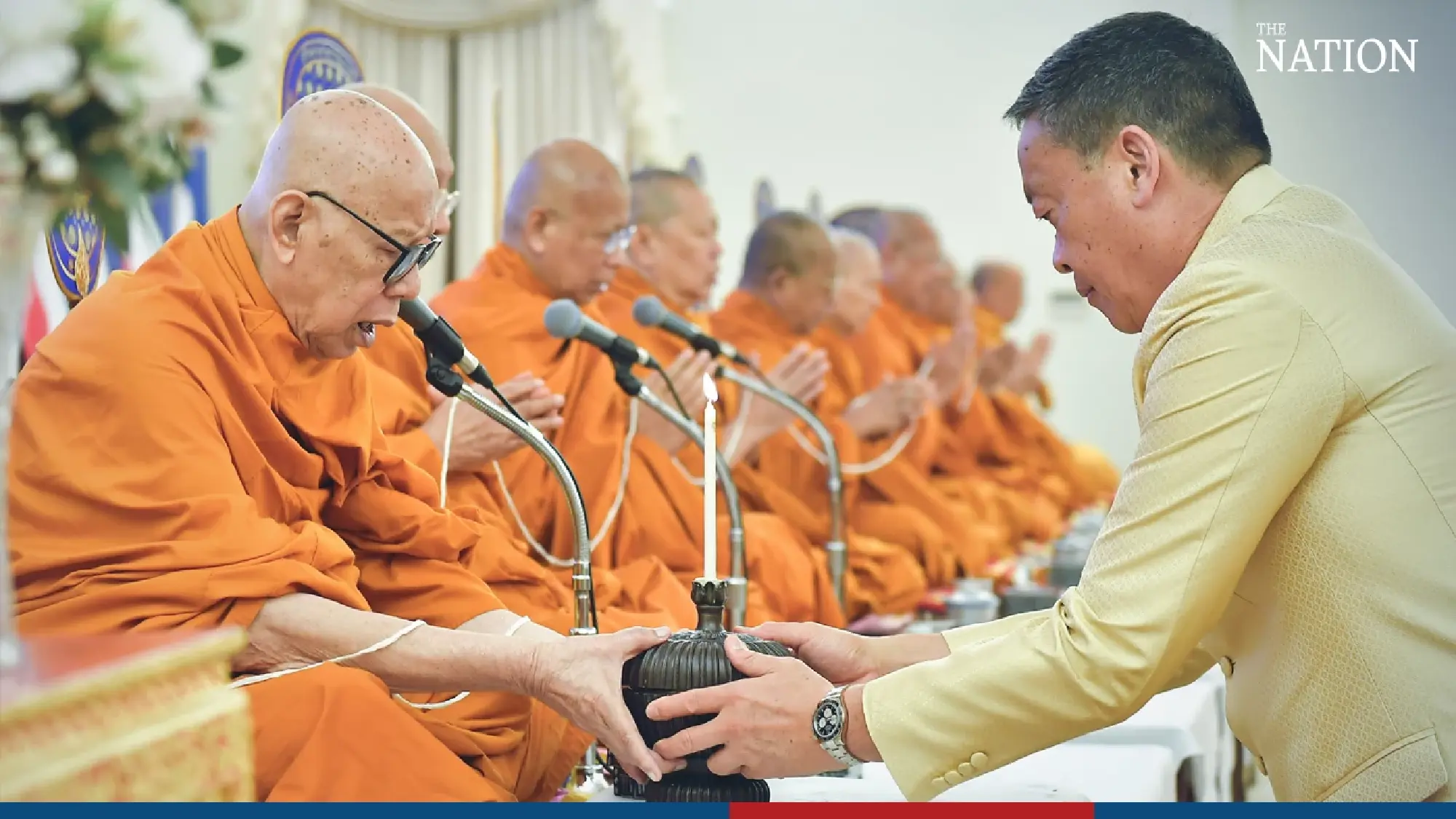 PM leads cabinet in merit-making ceremony at Government House