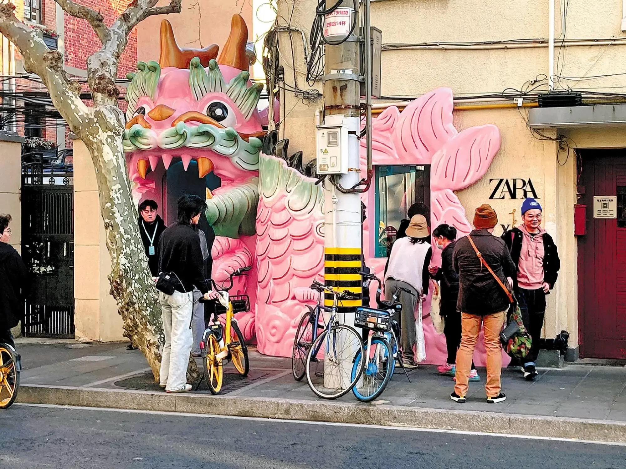 Dragons fly high throughout the city