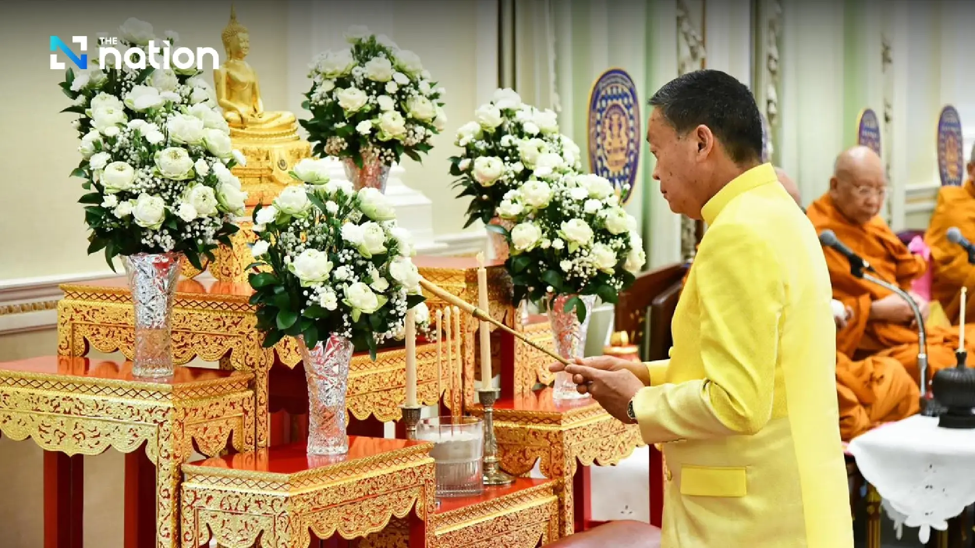 Srettha attends Songkran ceremony, sends good wishes to all Thais