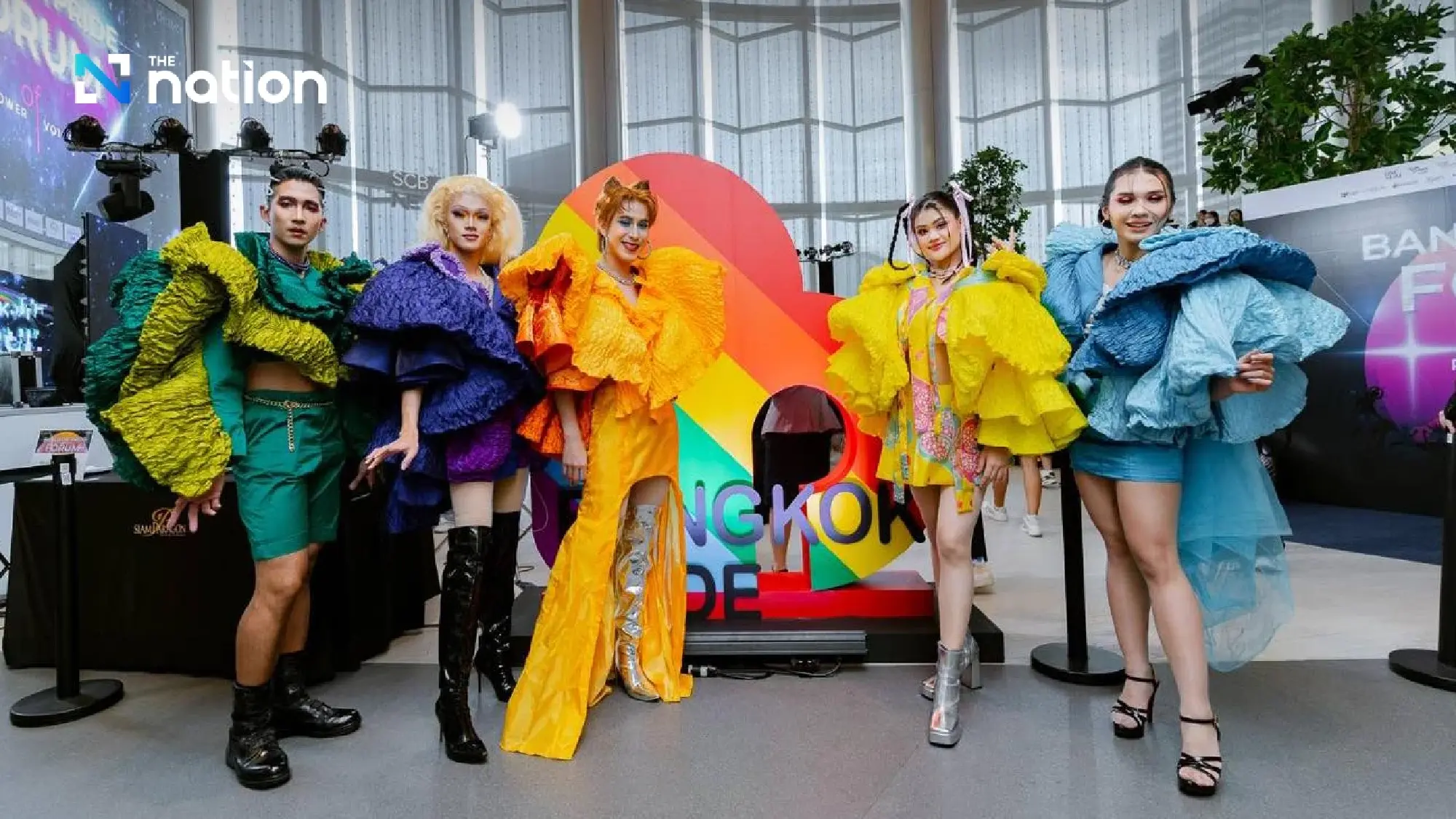 Traffic halted Saturday along Rama I Road for Pride Parade