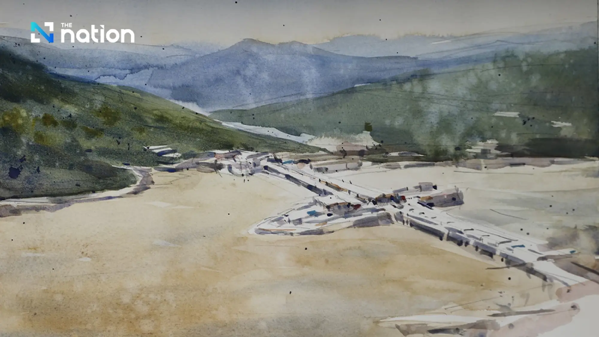 "Watercolor painting by an artist from the Klangjaturat Art Gallery network."