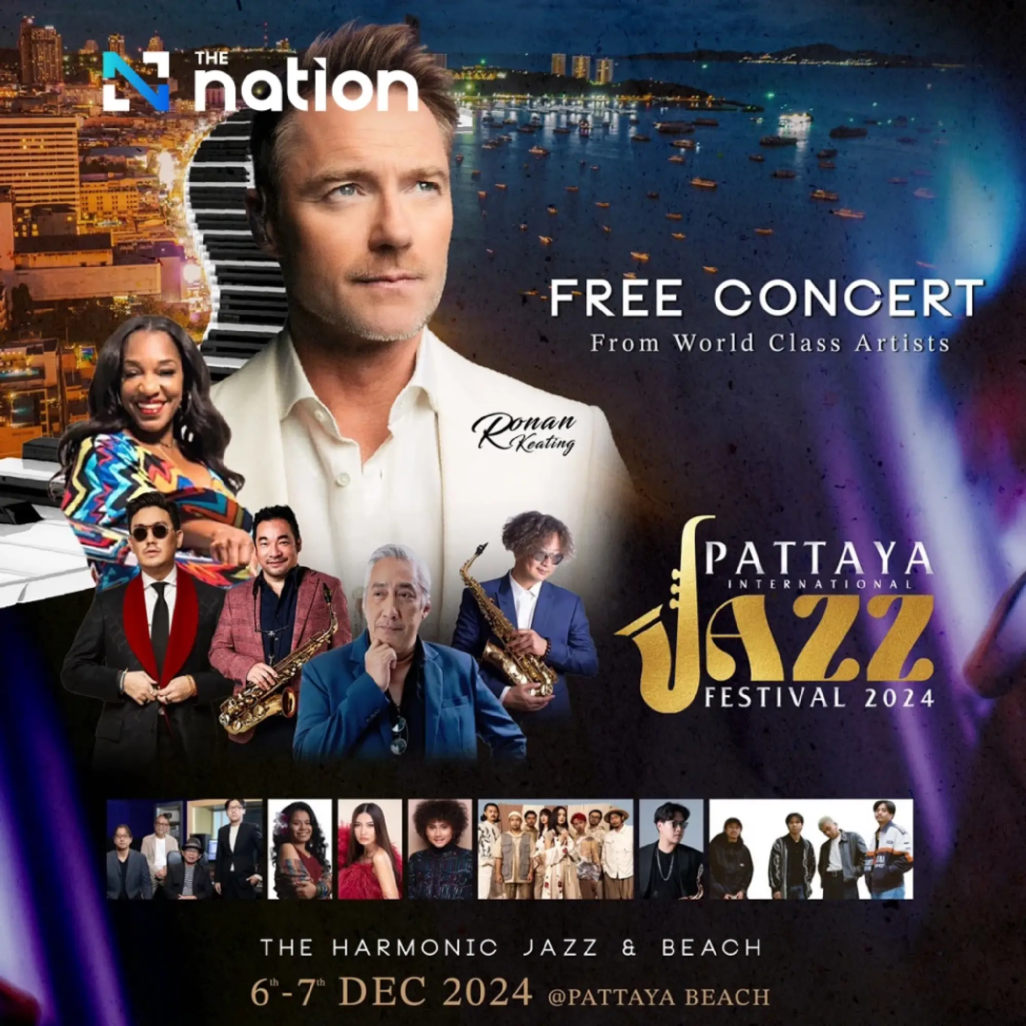 The grand return of “Pattaya International Jazz Festival 2024”, featuring global artist Ronan Keating