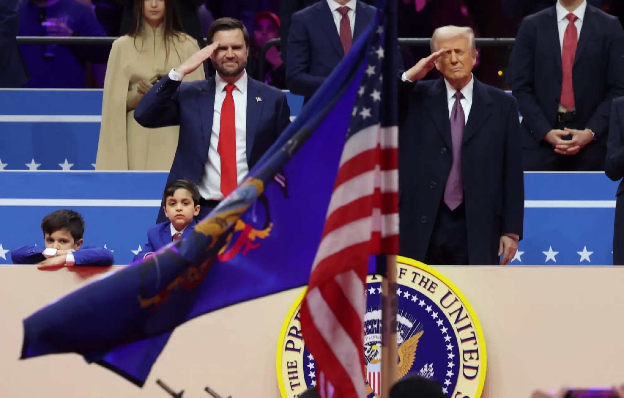 Trump, in his inaugural address, rips into the country’s past leaders and makes sweeping promises