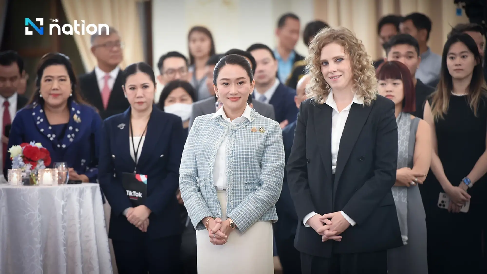 (from left) Paetongtarn Shinawatra and Helena Lersch