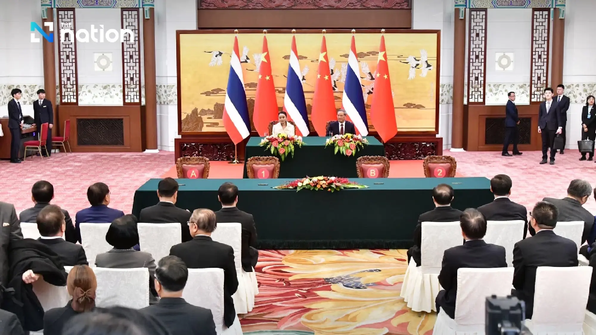 Thai and Chinese leaders sign 14 cooperation agreements