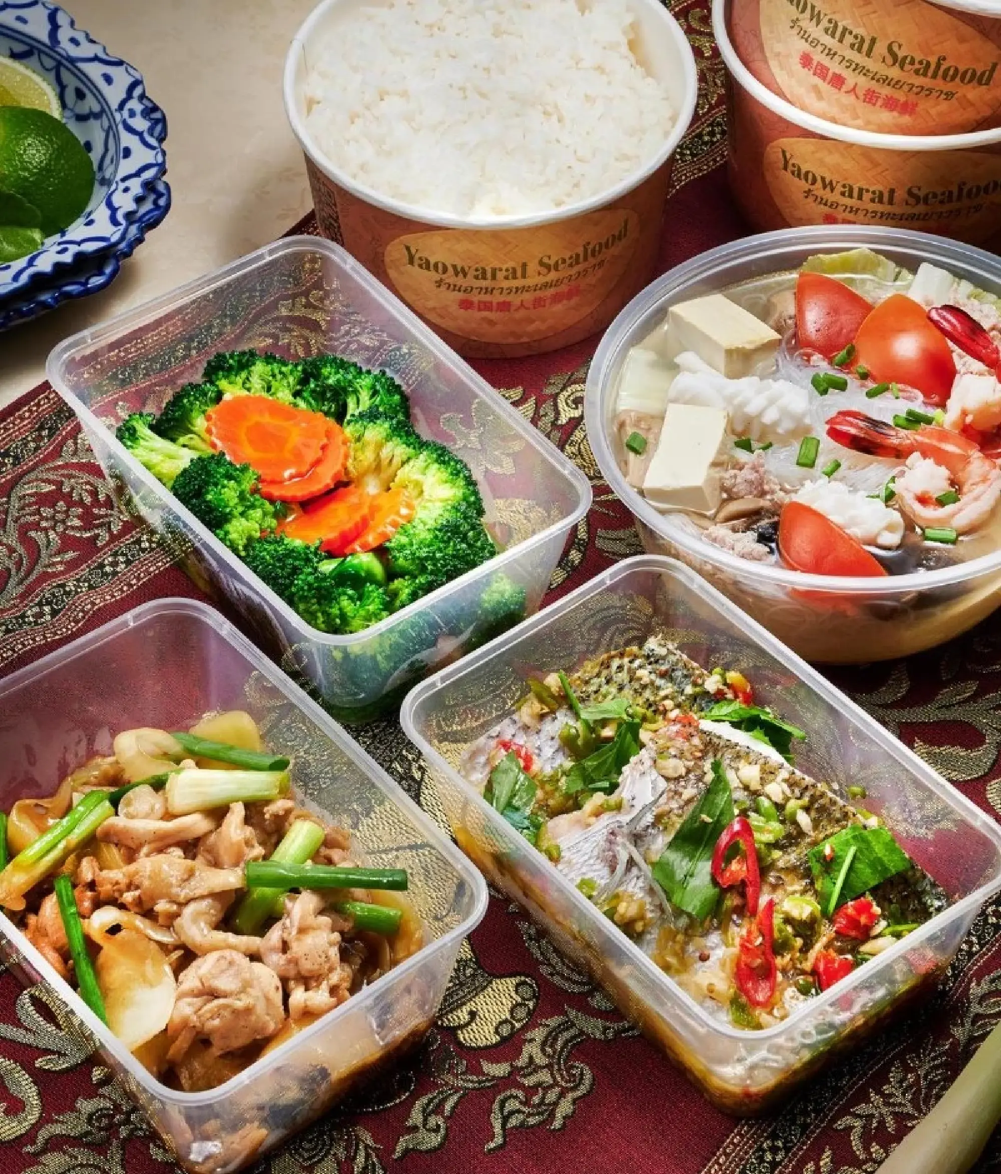 Thai tingkat meal from Yaowarat Seafood.PHOTO: YAOWARAT SEAFOOD