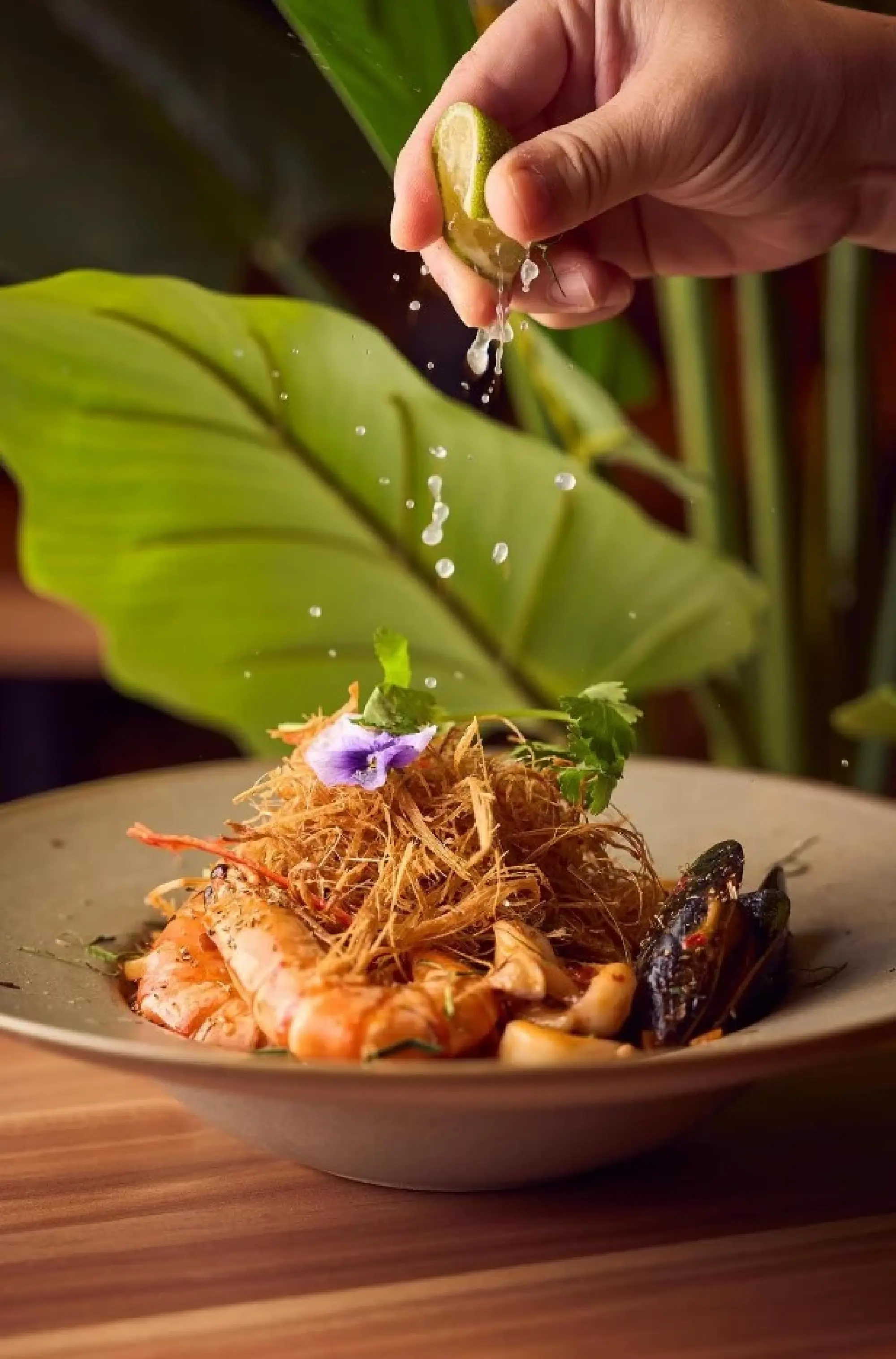 Tom yum seafood pasta at Fourgather in Suntec City.PHOTO: FOURGATHER