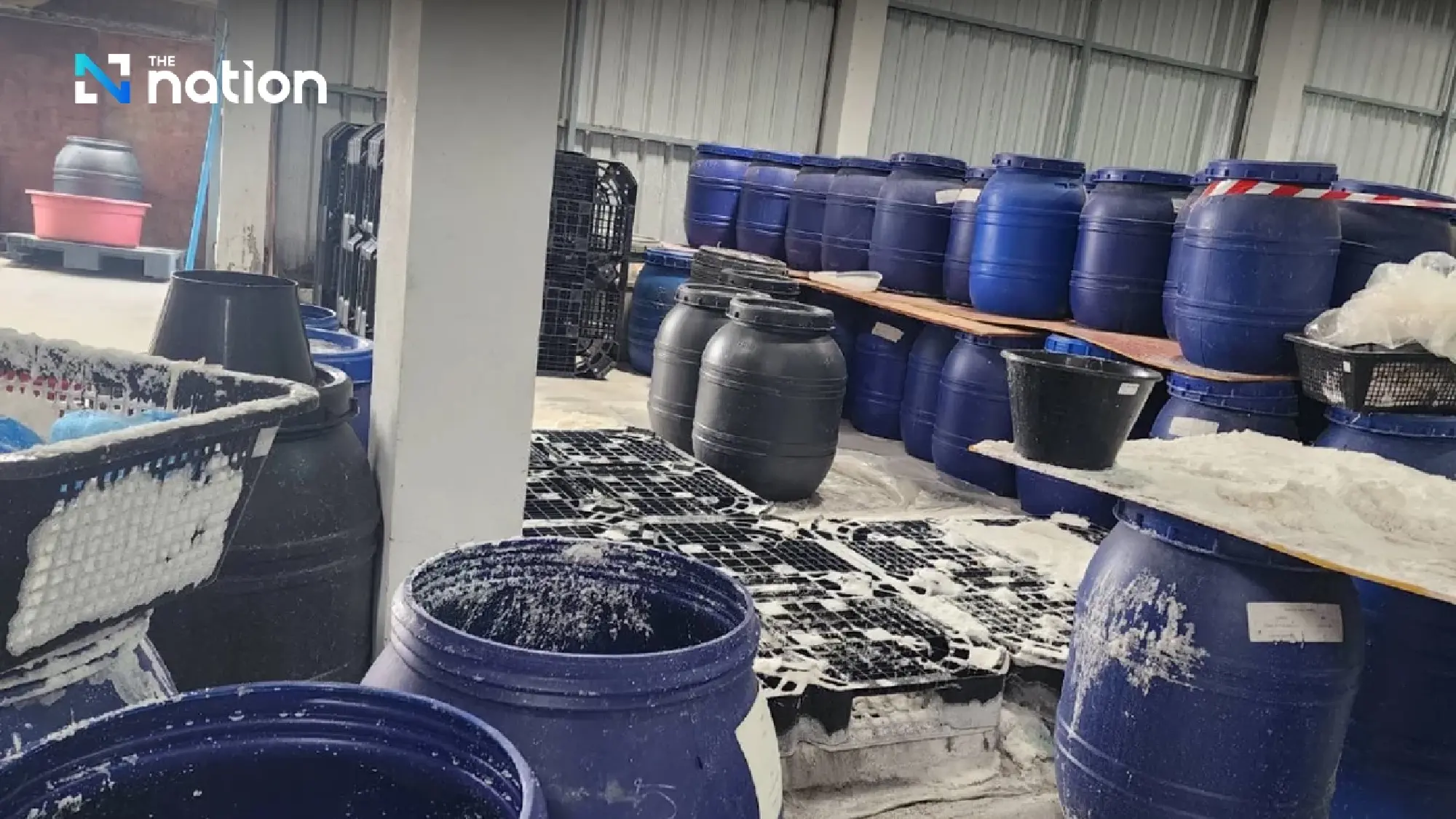 THB10 million worth of illegal pig intestines seized at warehouse in Samut Sakhon