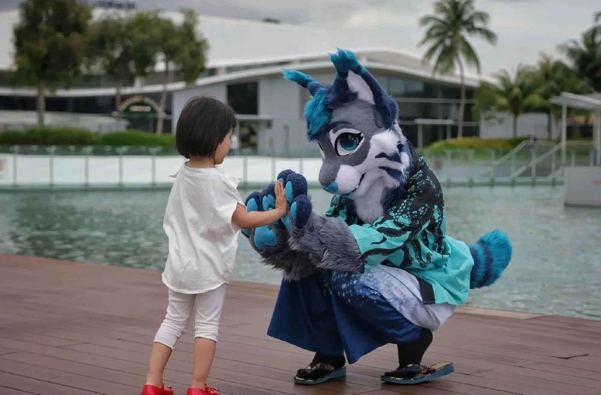 Lyra’s fursona is Faye, a blue lynx.ST PHOTO: KEVIN LIM