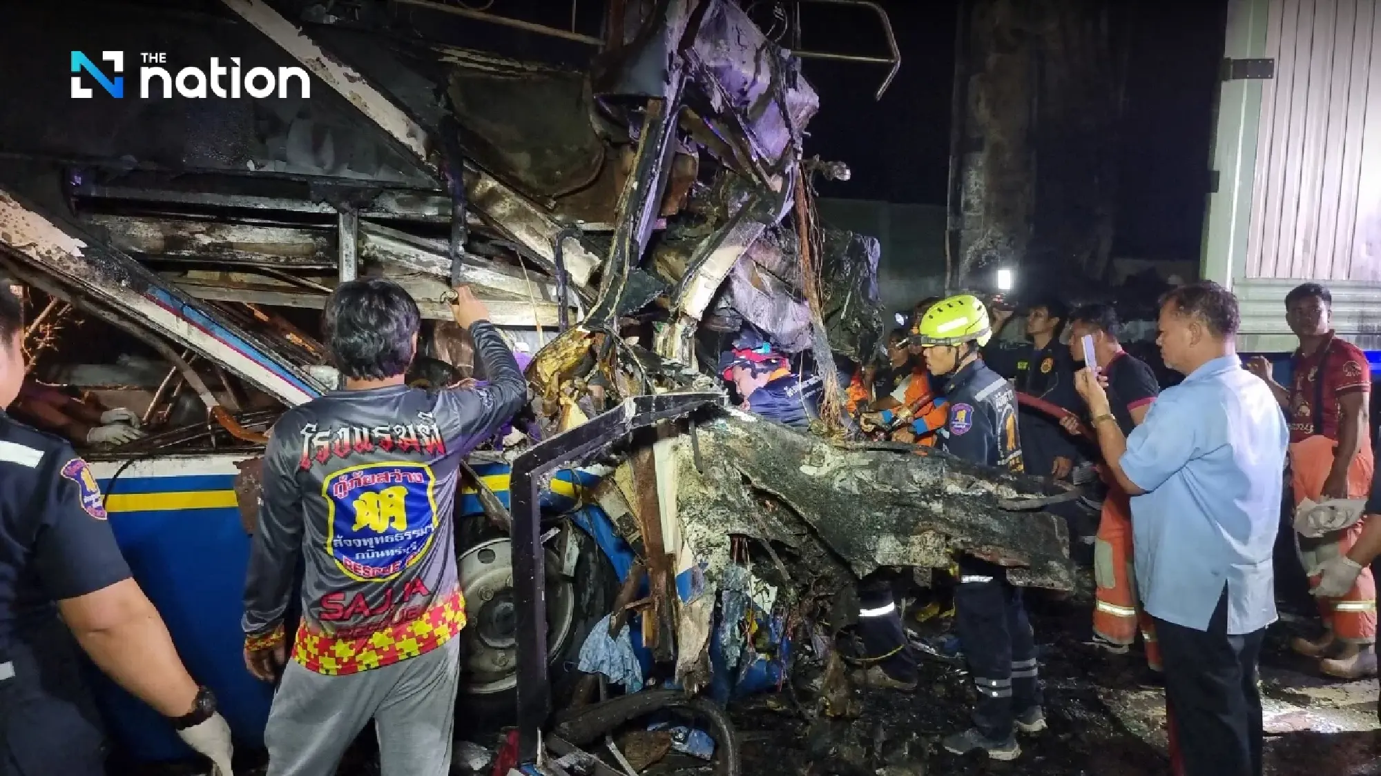 Seven dead, 40 injured in double-decker bus crash in Prachinburi