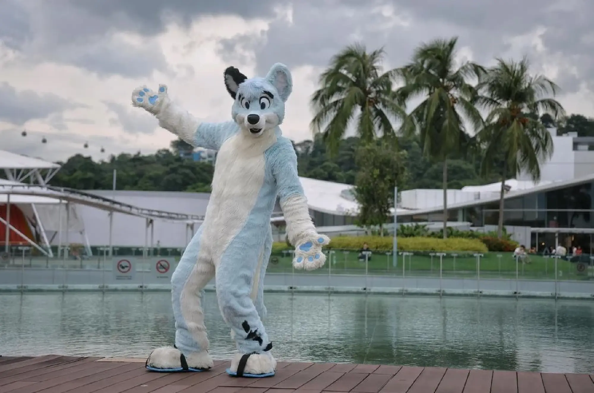 As one of Singapore’s early furries, Ark – pictured in his fursuit – has been with the community since the days it communicated over MSN and Skype.ST PHOTO: KEVIN LIM