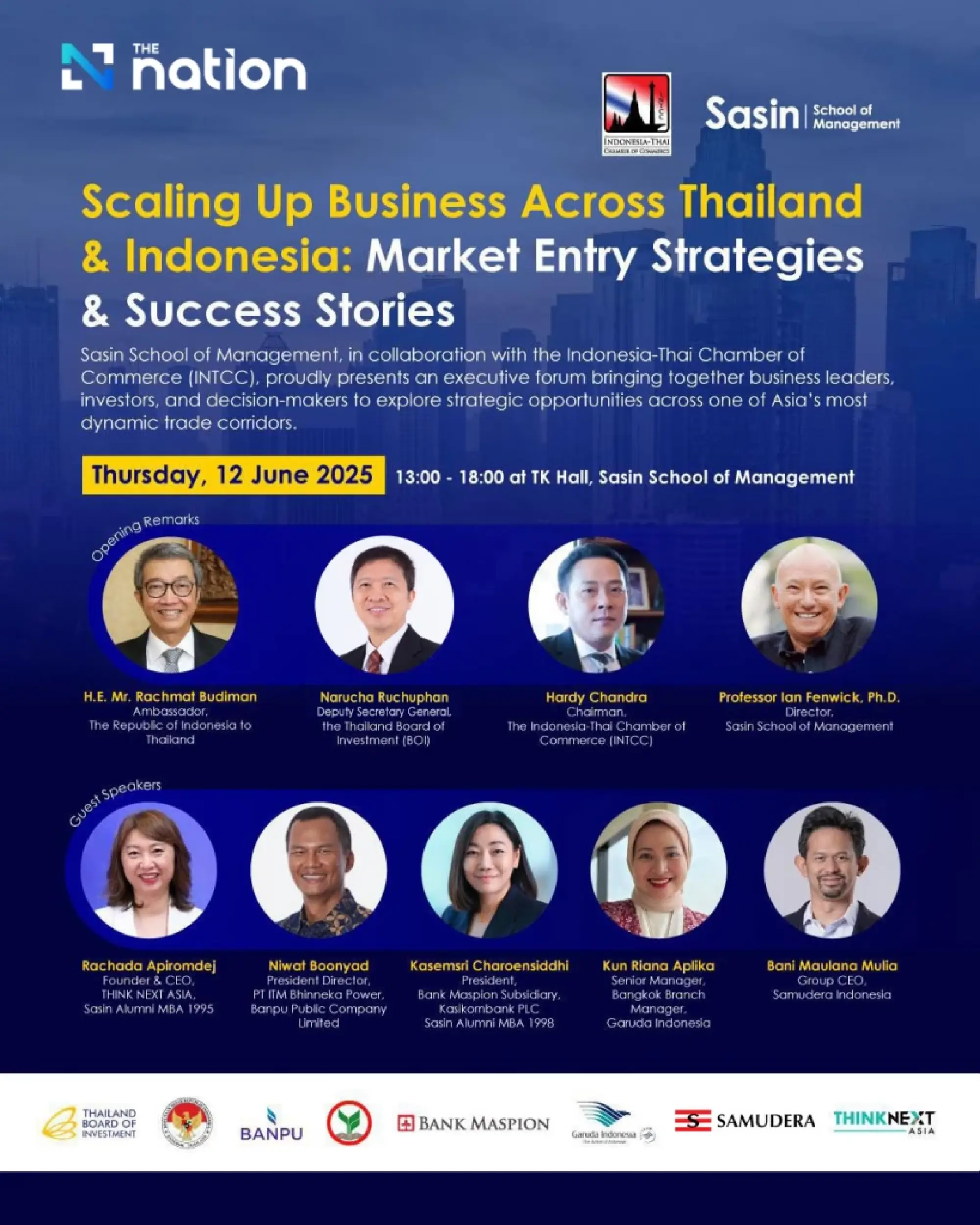 Thai–Indonesian business leaders to convene at Sasin for high-level growth forum