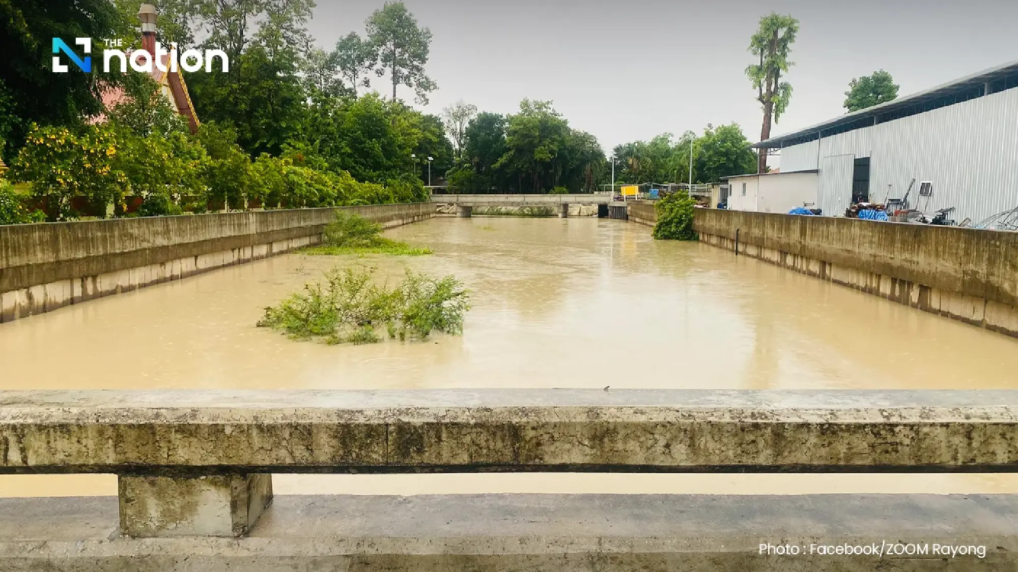 Rayong roads flooded following heavy rains