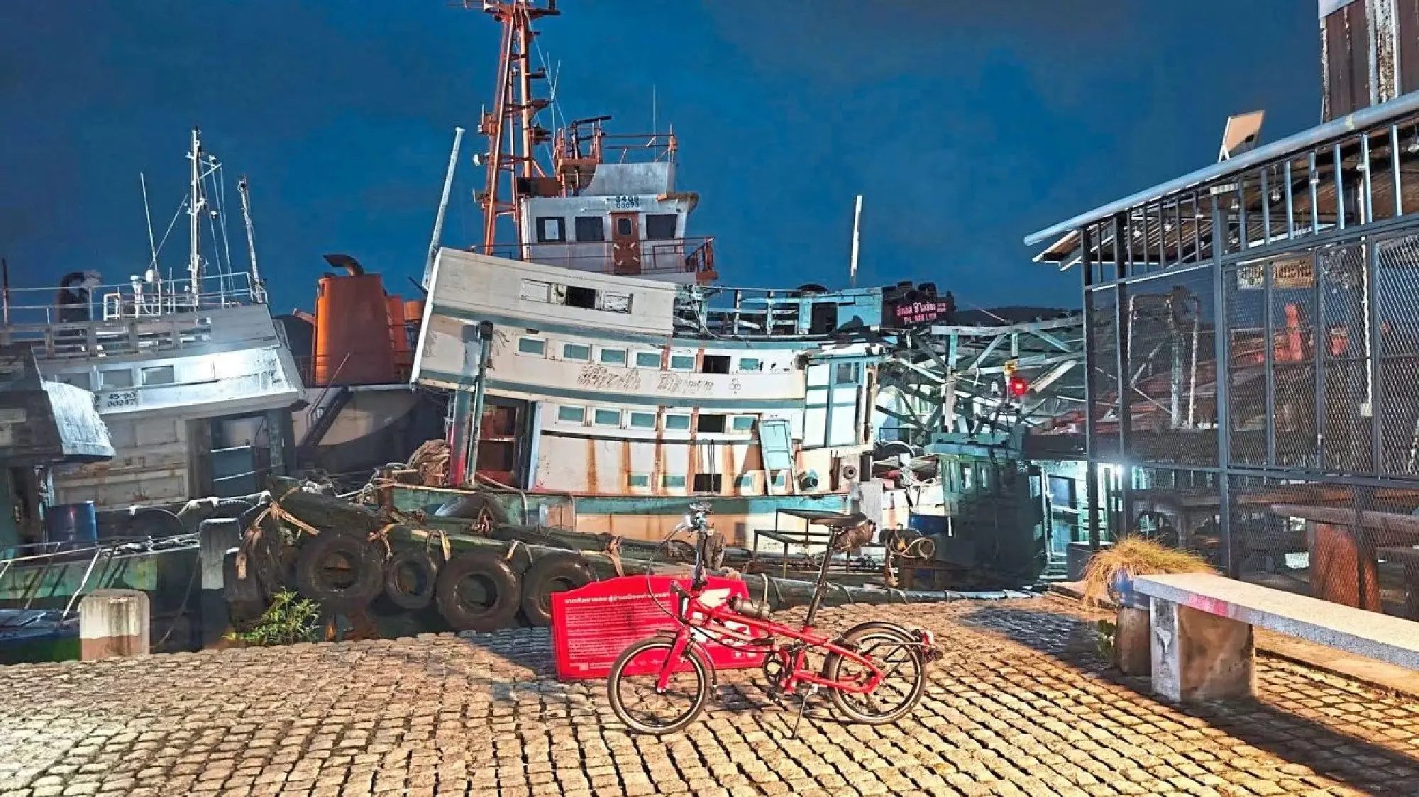 An old pier turned into a tourist walkway in Songkhla.