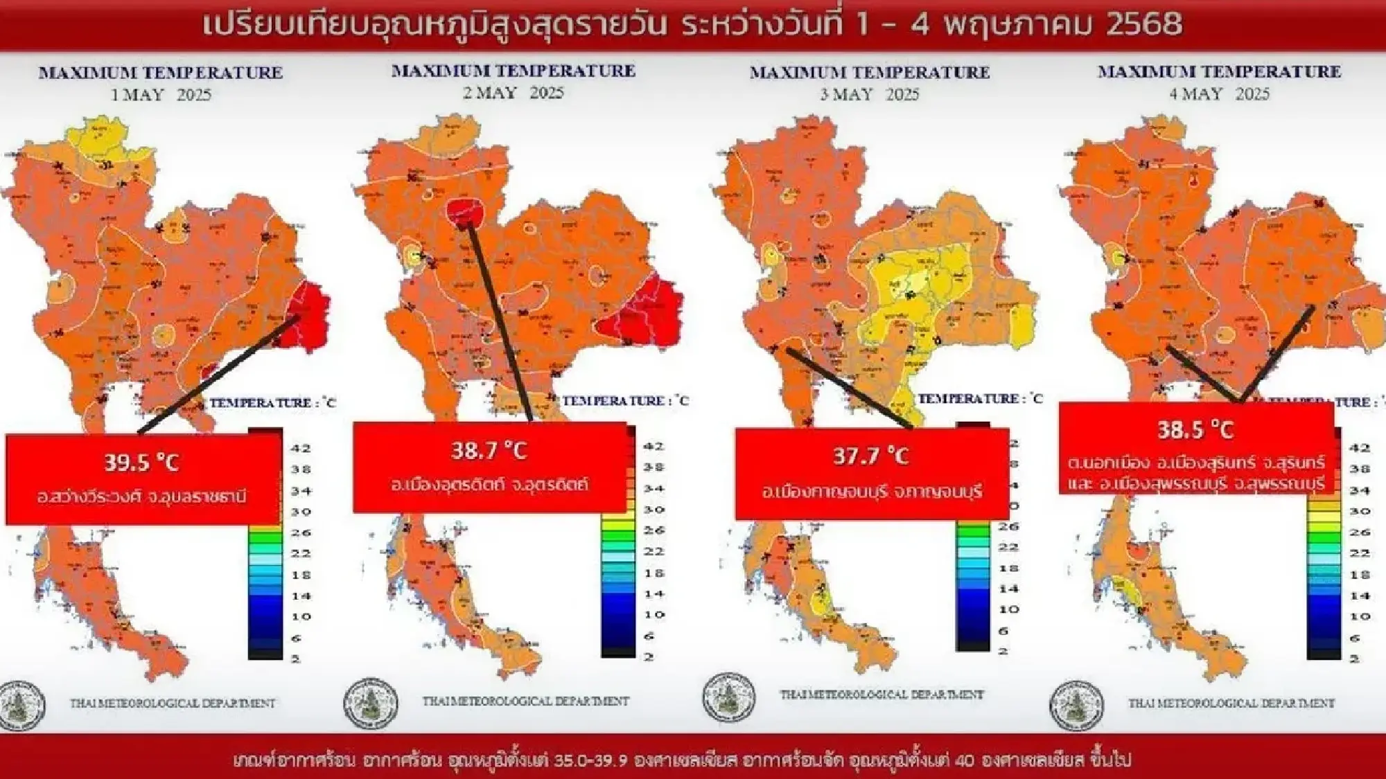 Thailand Swelters as Temperatures Soar; Heavy Downpours Hit South