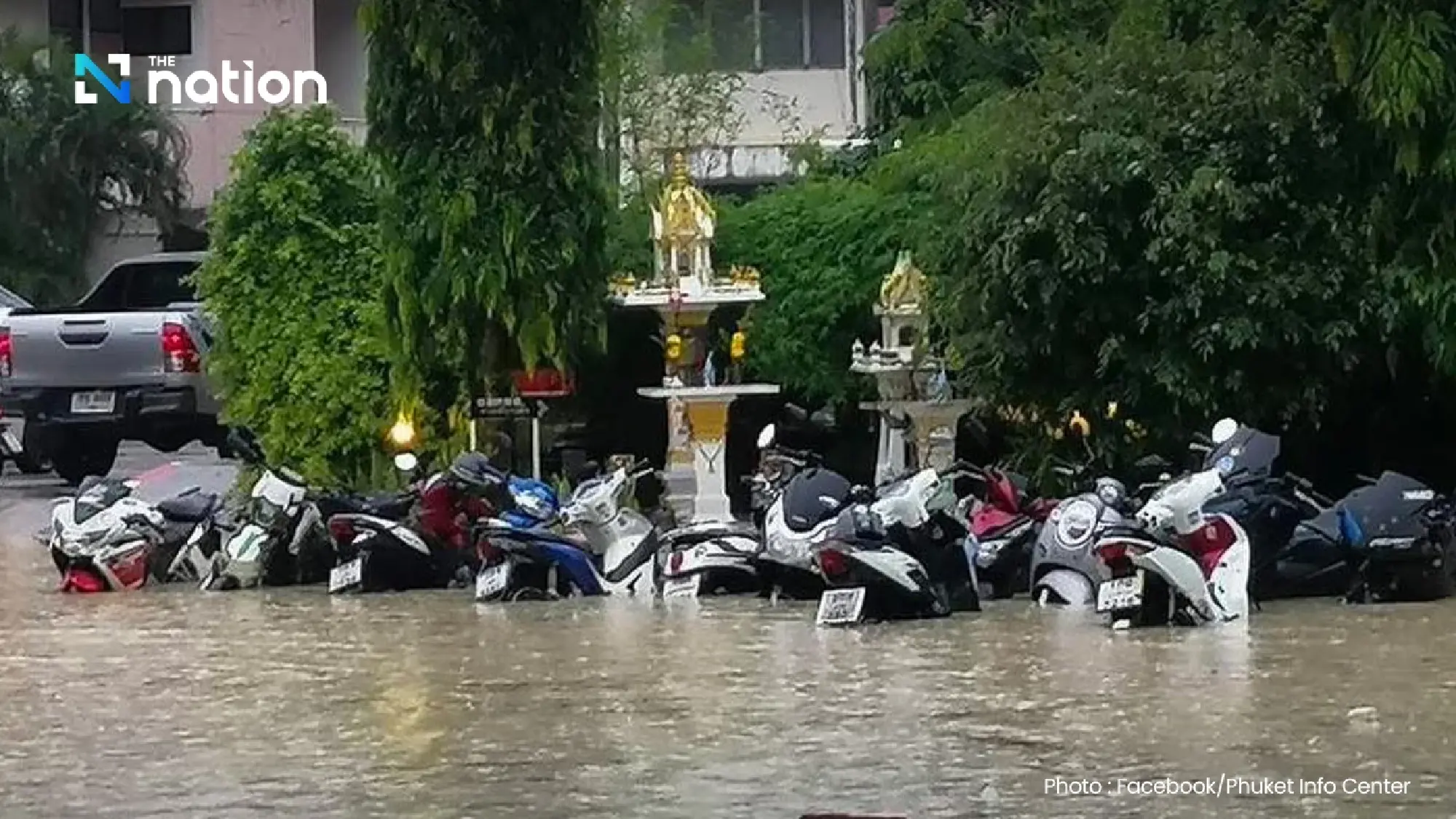 Several roads in Phuket inundated following heavy rains on Wednesday