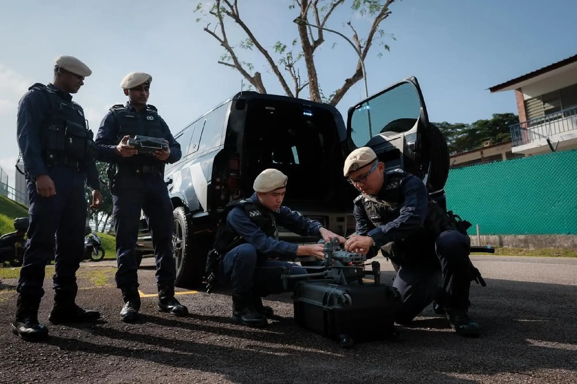 Singapore police deploy first team with off-road vehicles and drones for patrols