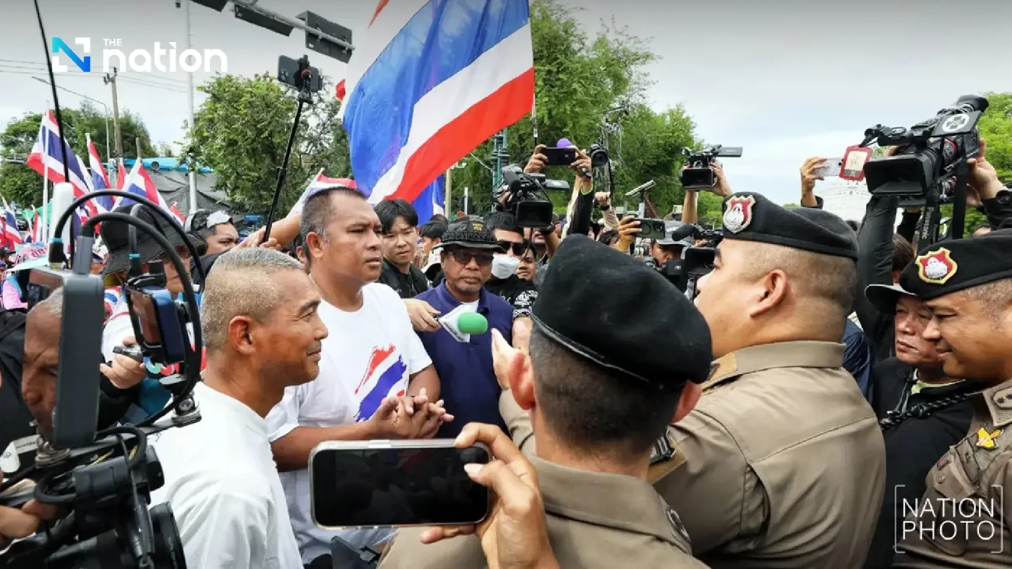 Protesters surround Government House, demand Paetongtarn resign over Hun Sen audio clip