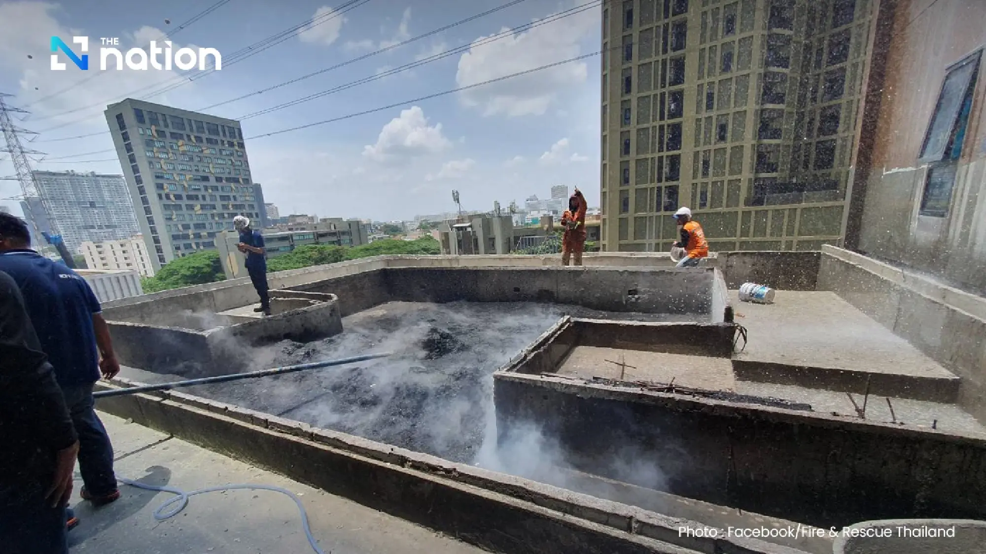 Fire breaks out at building under construction in Bangkok