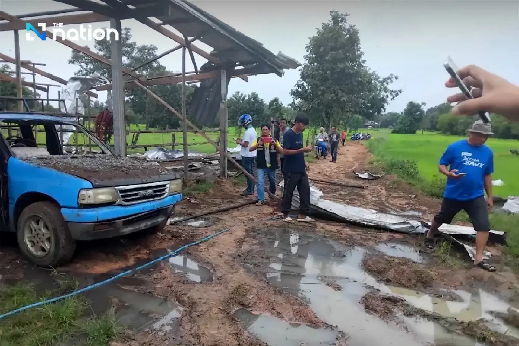 10 Cambodian rockets hit houses in Surin village