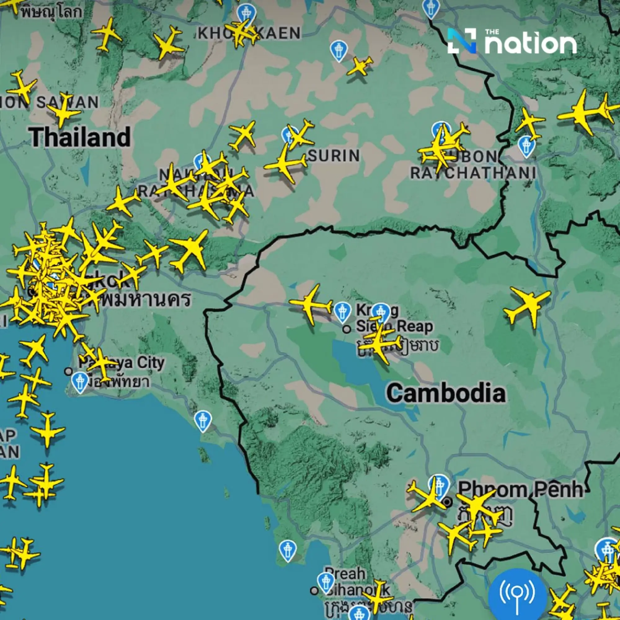 Thai Flights Unaffected by Cambodia Border NOTAMs