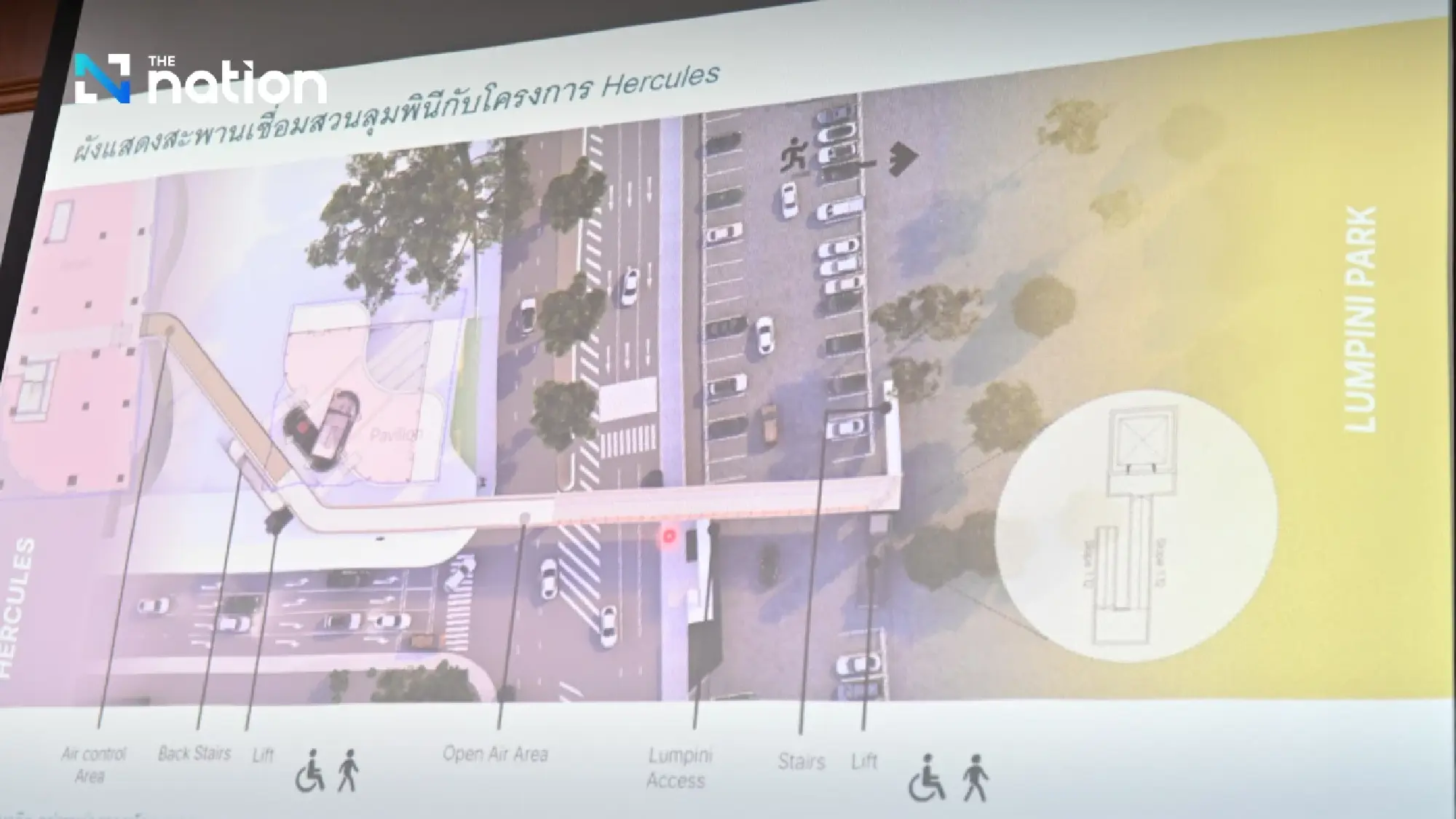 Bangkok City Hall Reviews New Pedestrian Bridge Project for Lumpini Park